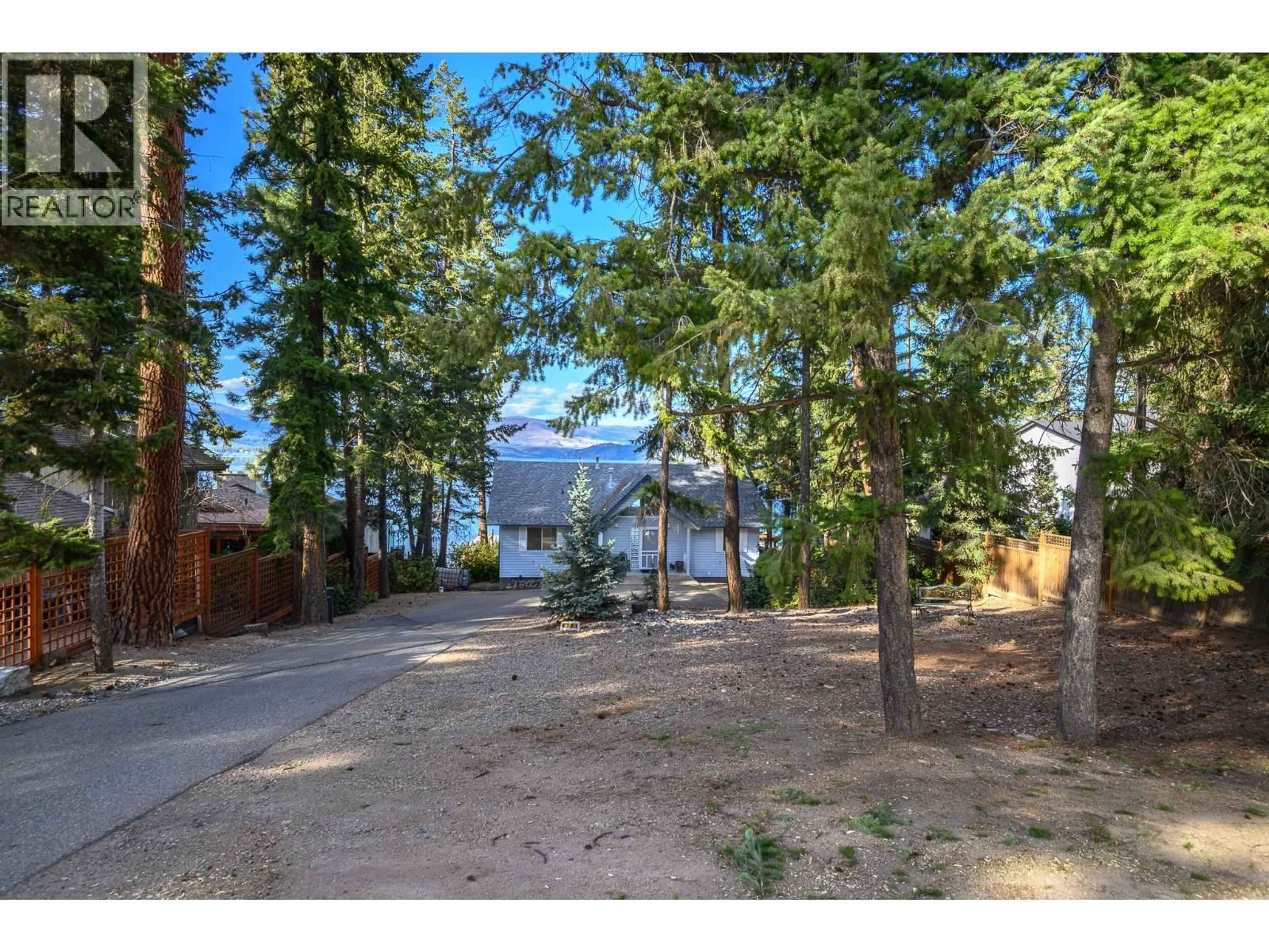 A pic from outside/outdoor area/front of a property/back of a property/a pic from drone, water/lake/river/ocean view for 9707 DELCLIFFE ROAD, Vernon British Columbia V1H1K9