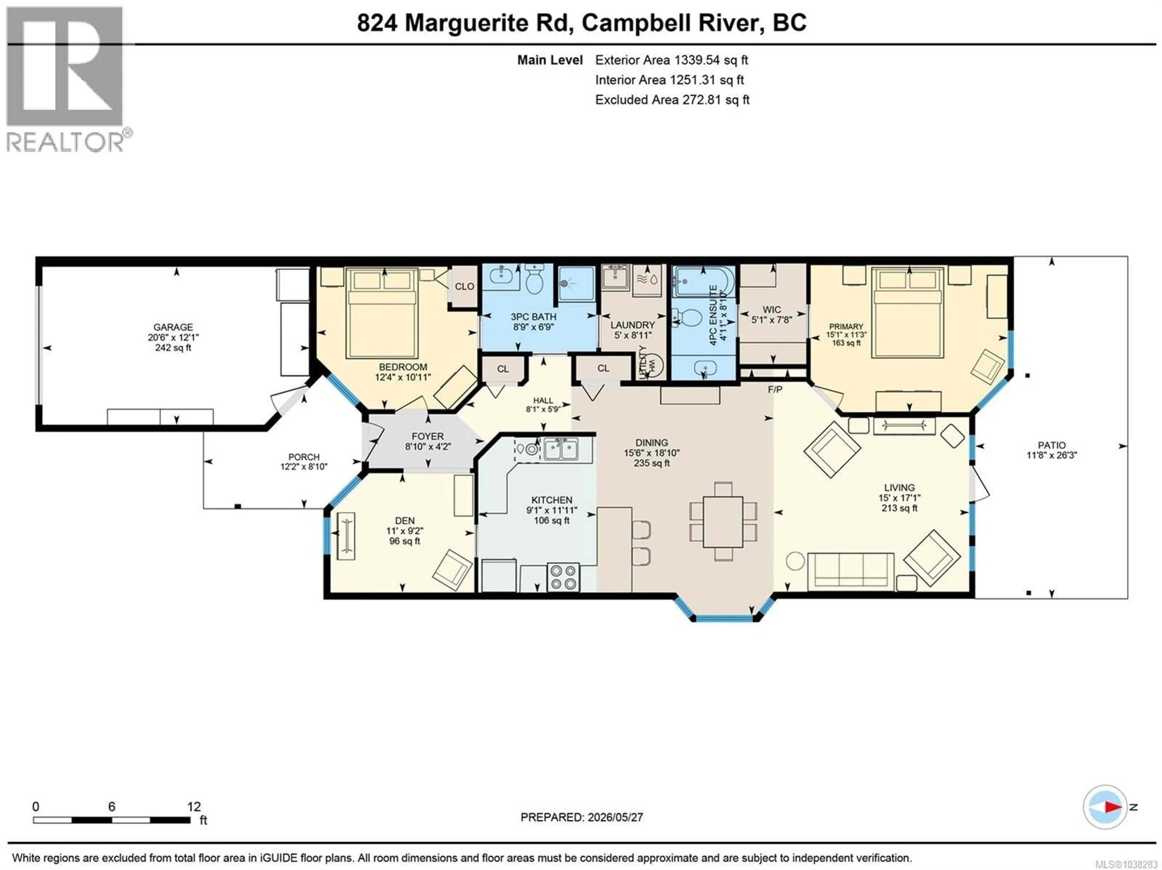 Floor plan for 824 MARGUERITE ROAD, Campbell River British Columbia V9W3K5