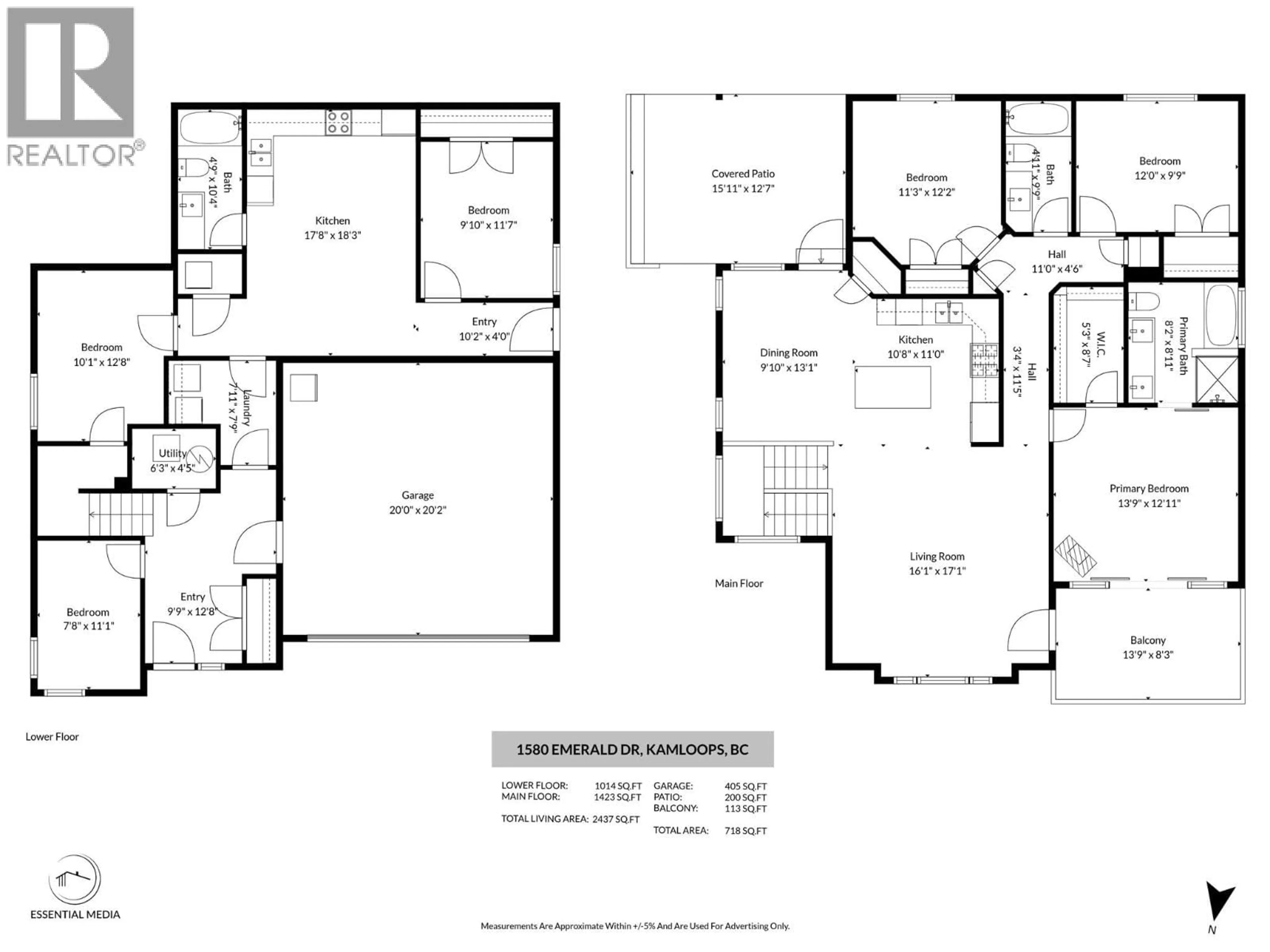 Floor plan for 1580 EMERALD DRIVE, Kamloops British Columbia V2E0C1