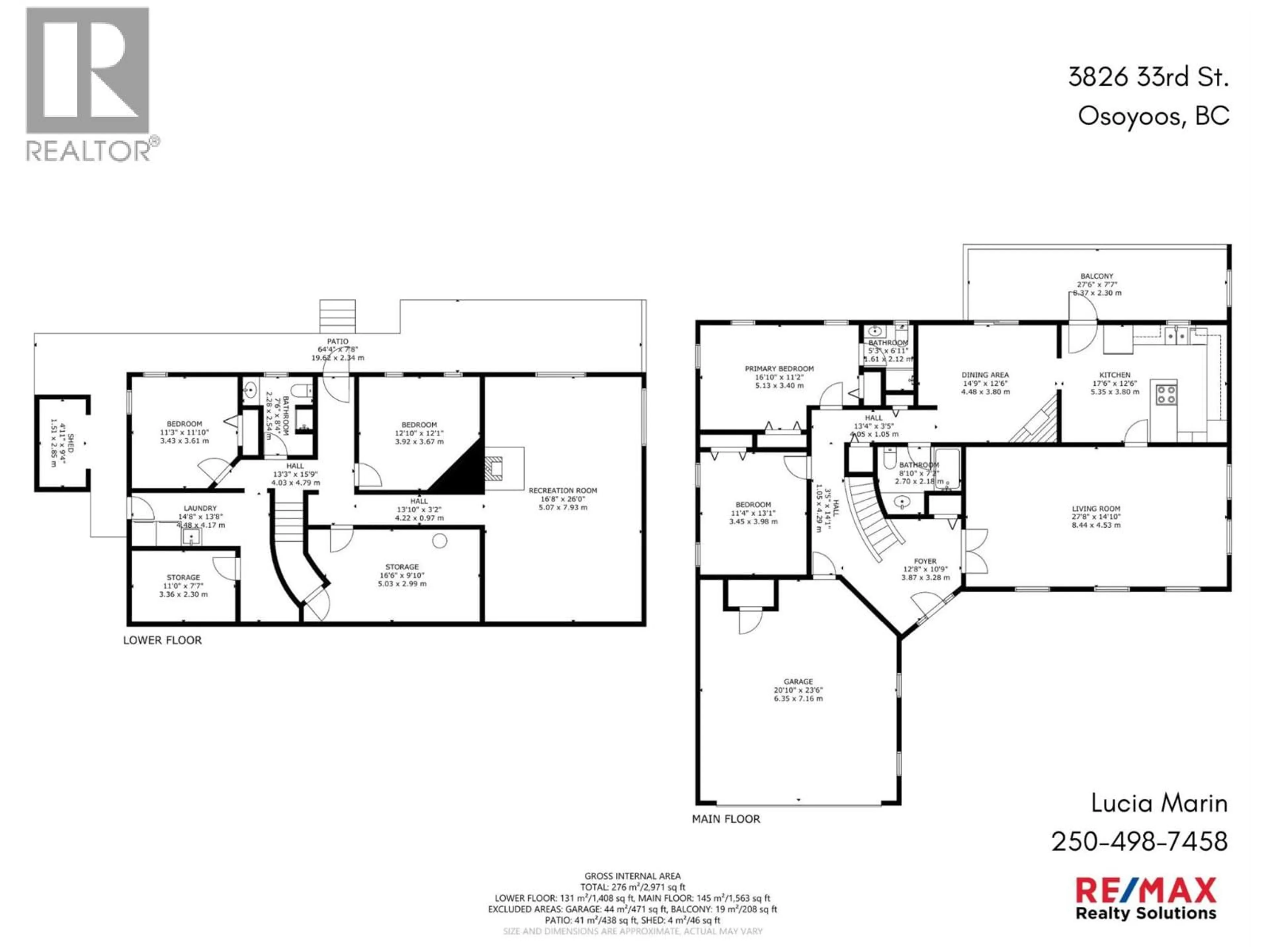 Floor plan for 3826 33RD STREET, Osoyoos British Columbia V0H1V6