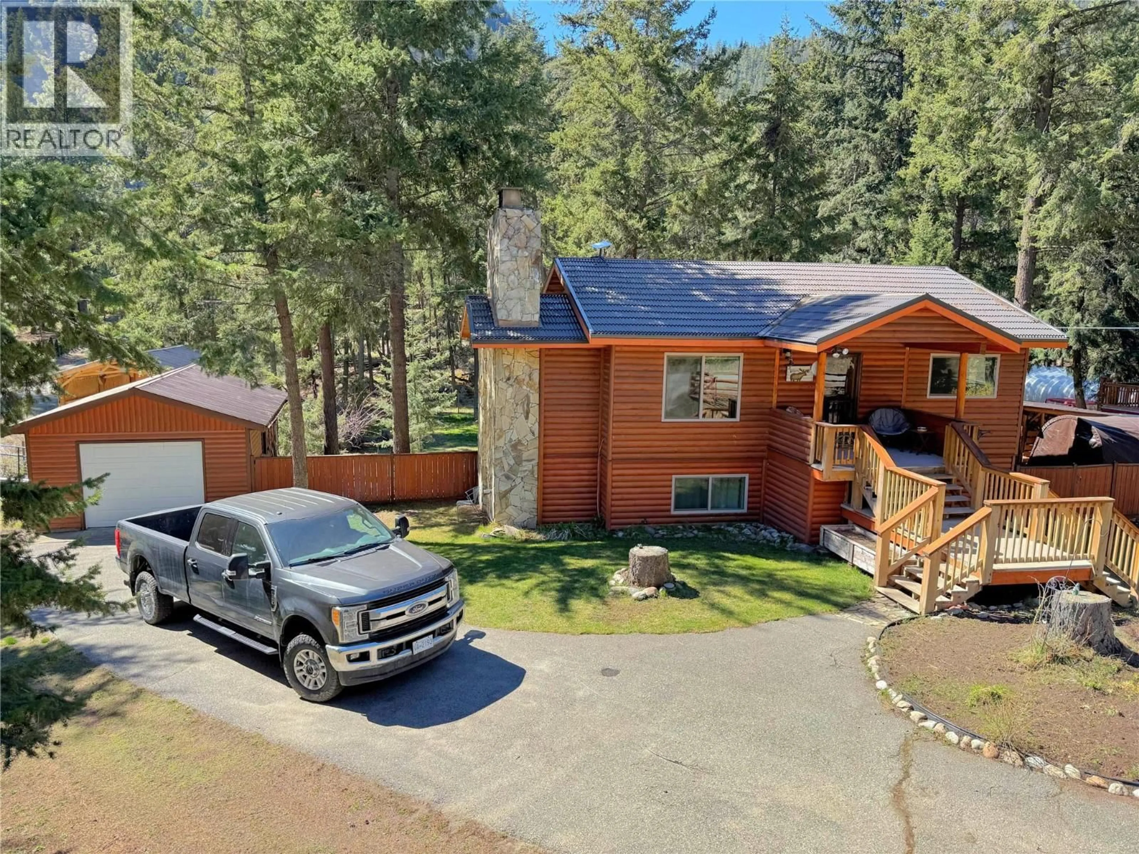 A pic from outside/outdoor area/front of a property/back of a property/a pic from drone, unknown for 2255 OLD HEDLEY ROAD, Princeton British Columbia V0X1W0