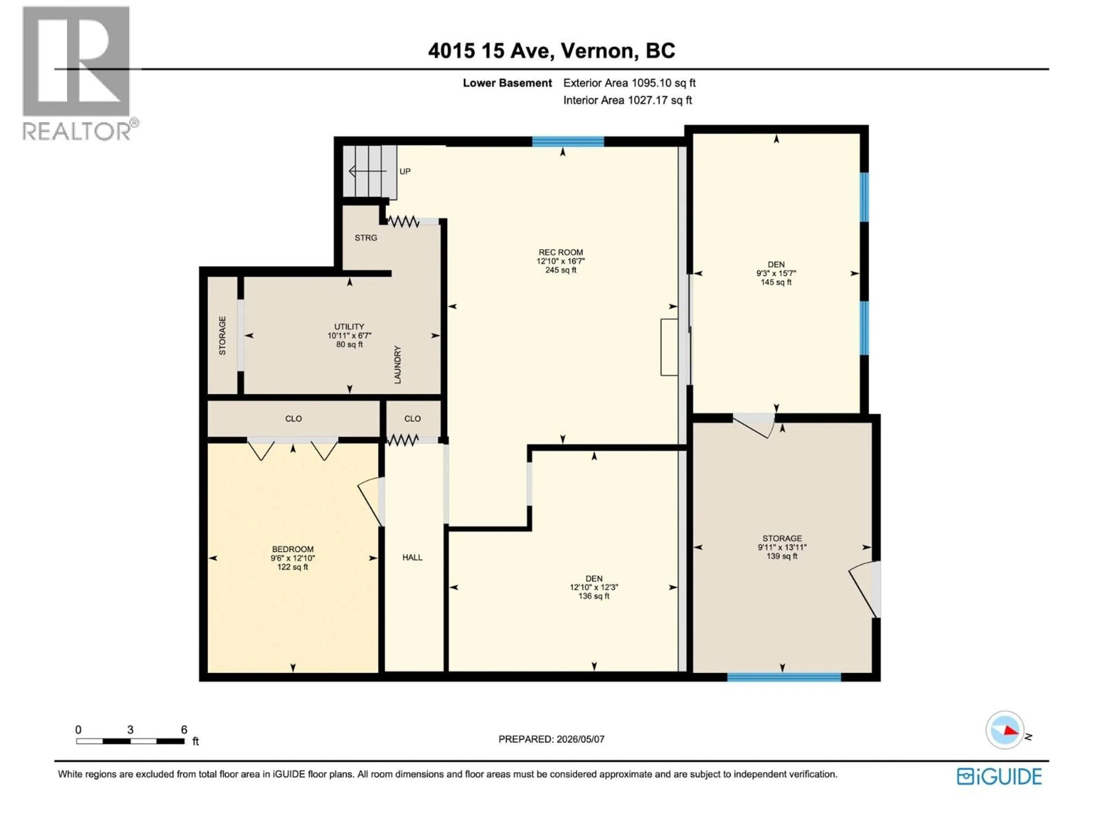 Floor plan for 4015 15TH CRESCENT, Vernon British Columbia V1T7H5