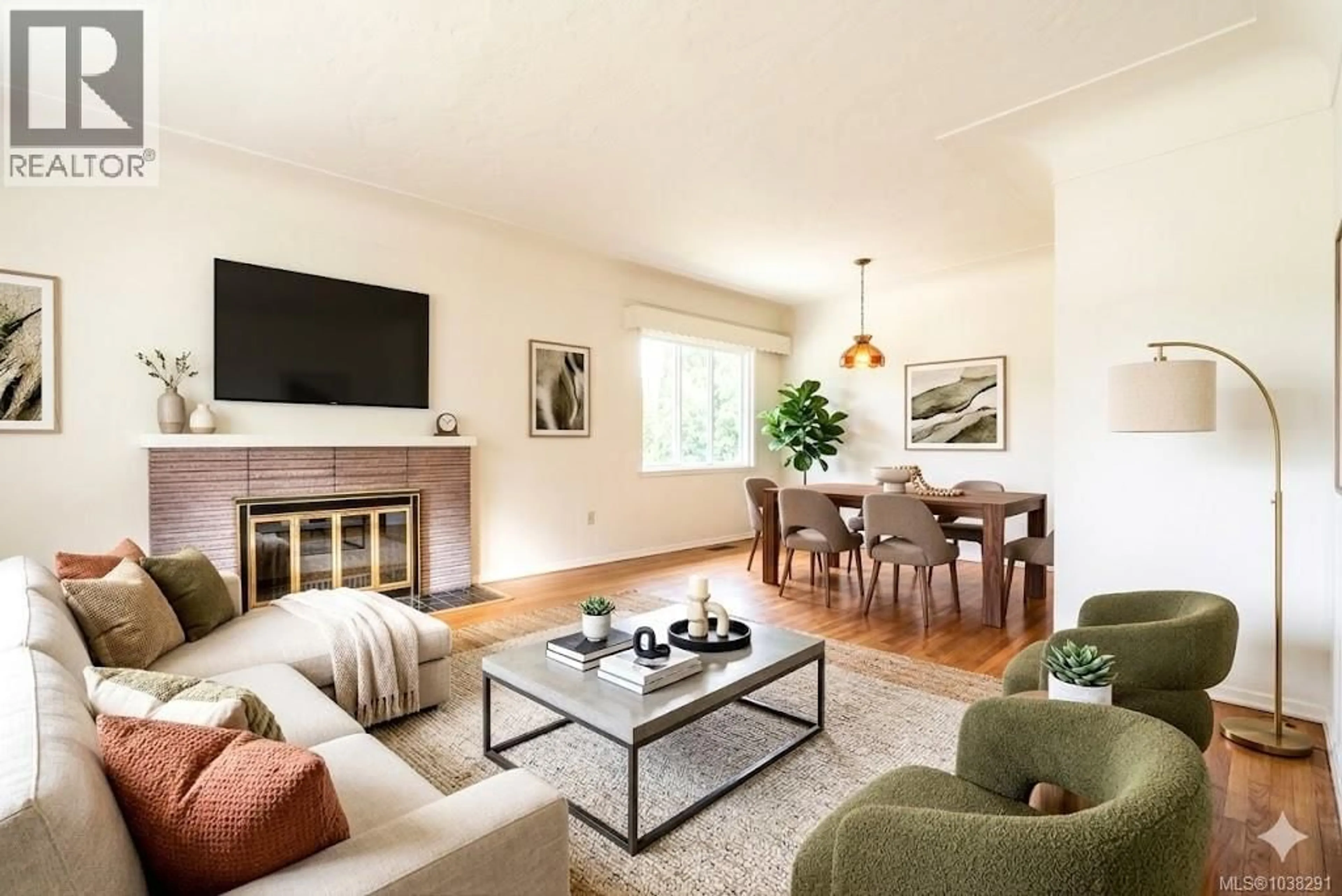 Living room with furniture, wood/laminate floor for 3205 ALDRIDGE STREET, Saanich British Columbia V8P4L7