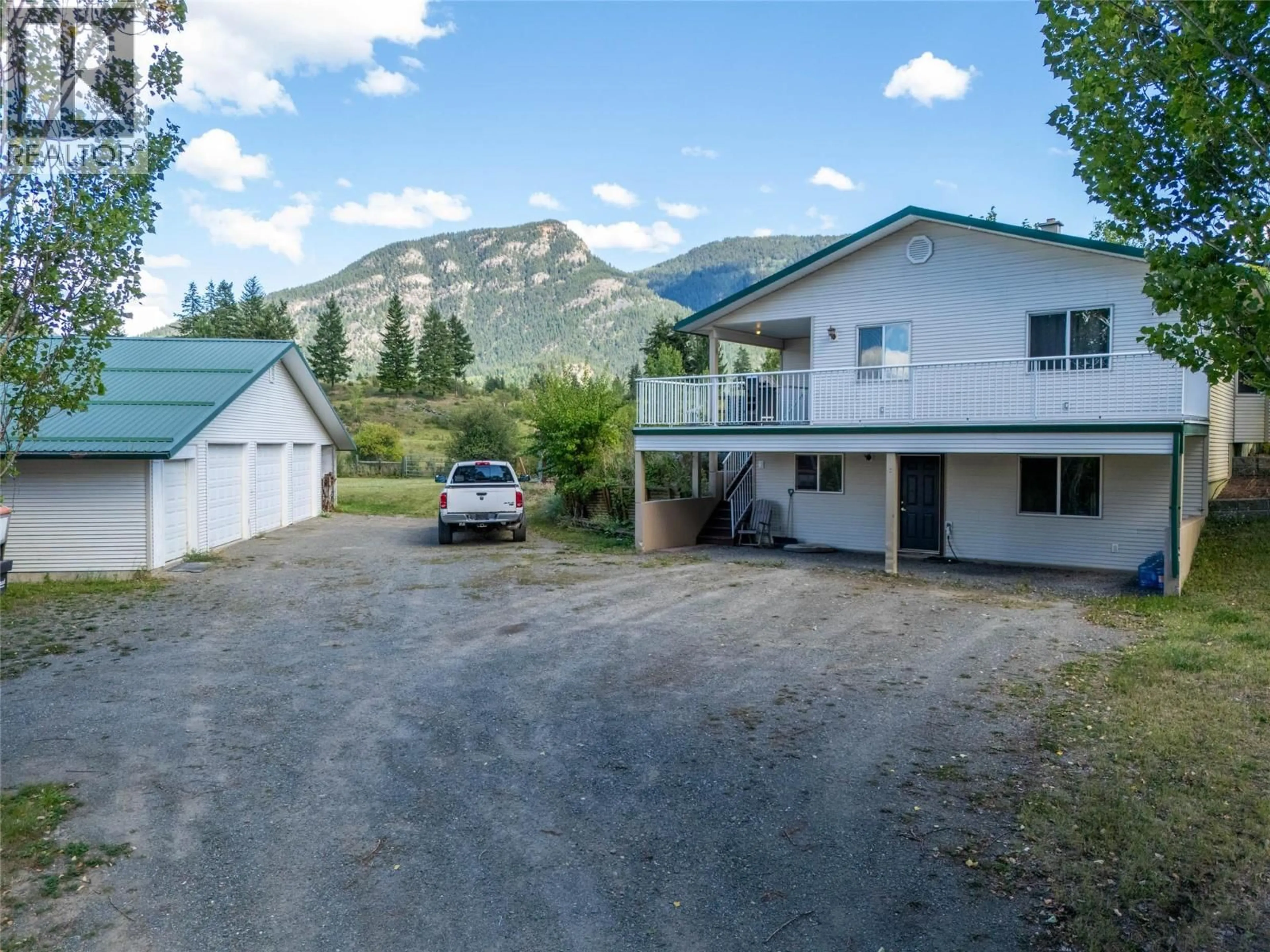 A pic from outside/outdoor area/front of a property/back of a property/a pic from drone, mountain view for 3998 AGATE BAY ROAD, Barriere British Columbia V0E2E0