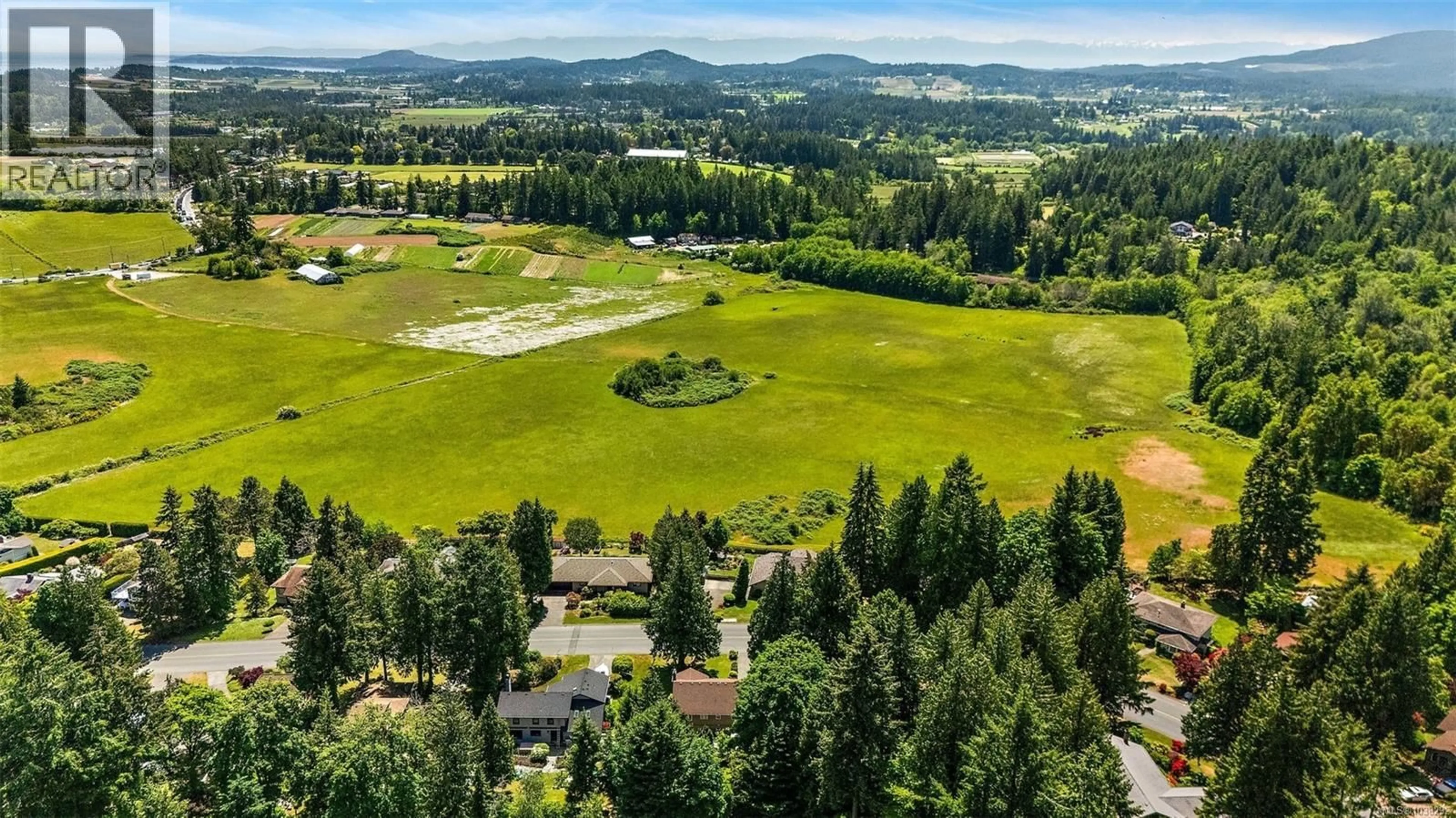 A pic from outside/outdoor area/front of a property/back of a property/a pic from drone, mountain view for 1772 BARRETT DRIVE, North Saanich British Columbia V8L4V1