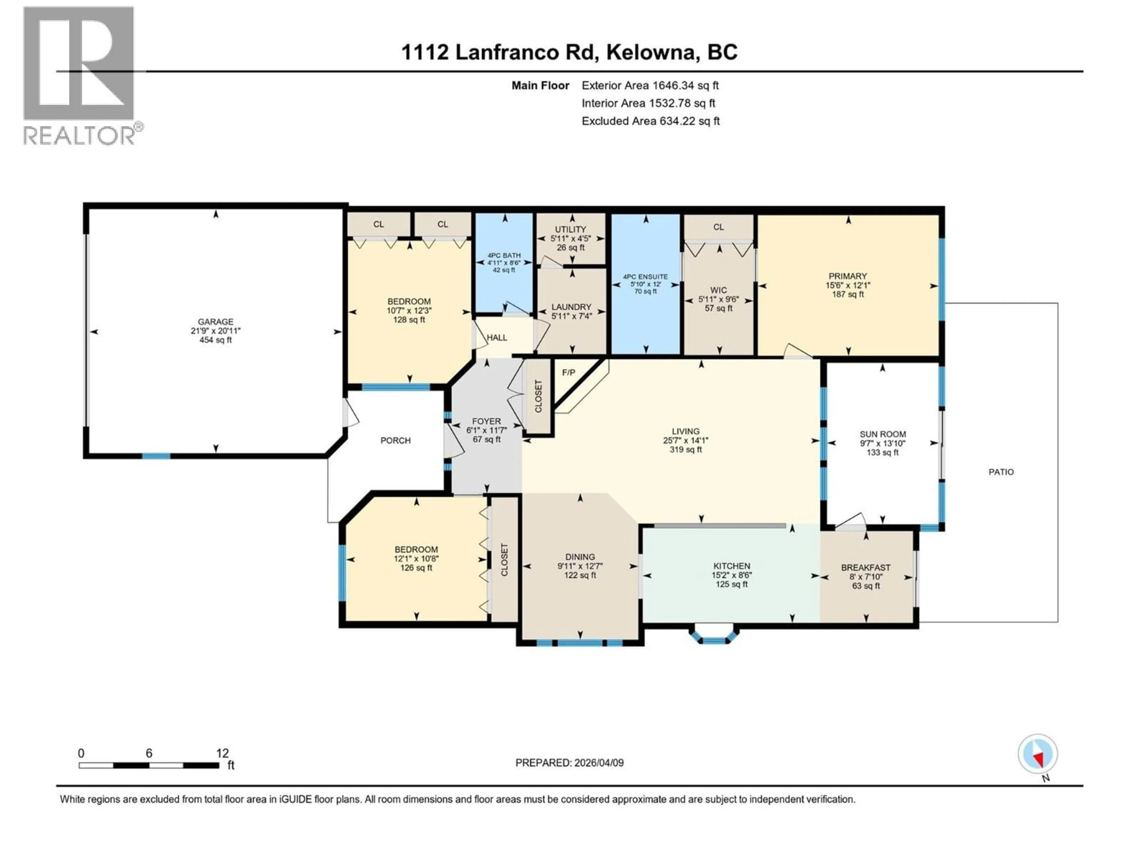 Floor plan for 1112 LANFRANCO ROAD, Kelowna British Columbia V1W3W5