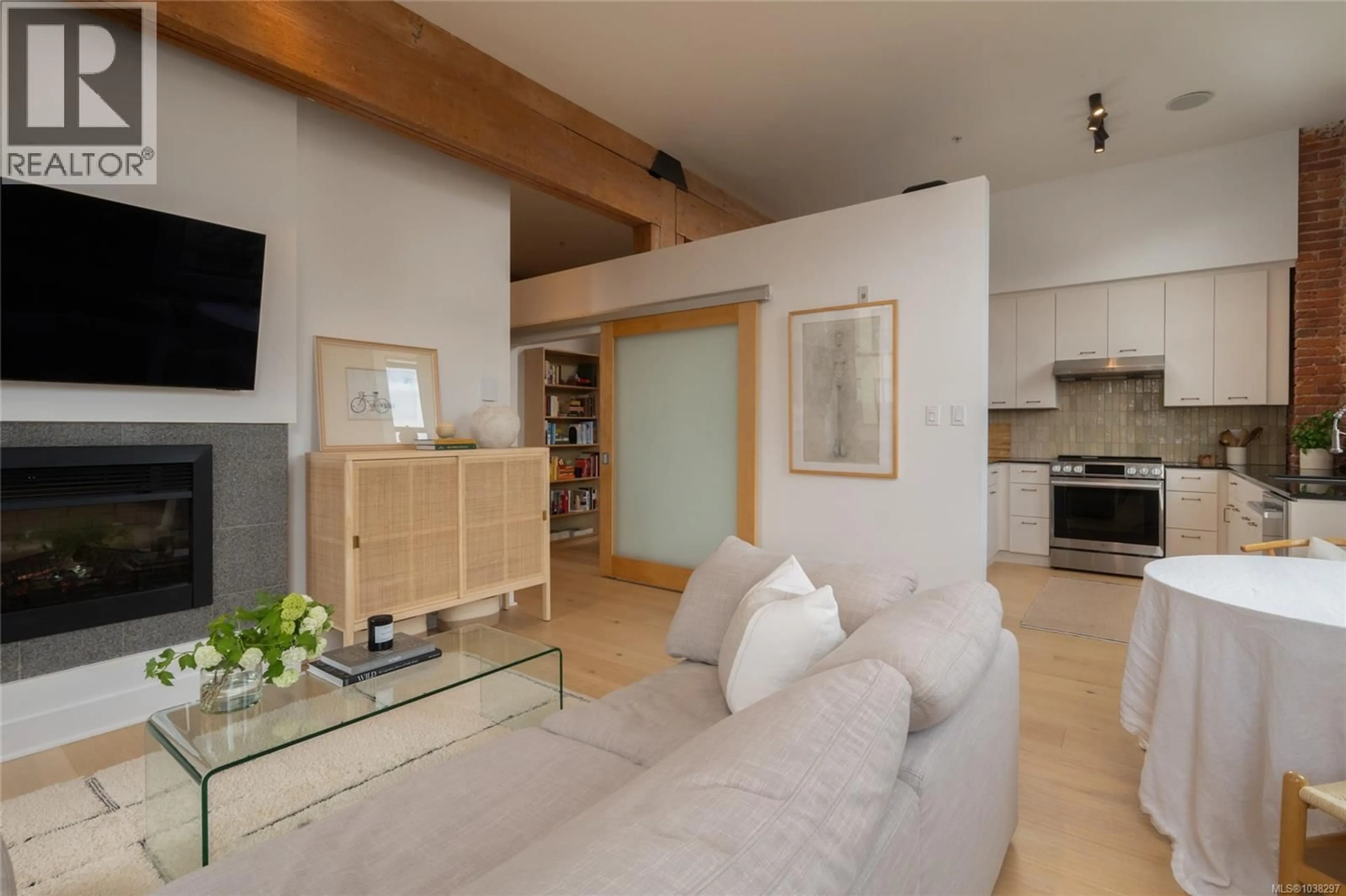 Living room with furniture, unknown for 201 - 610 JOHNSON STREET, Victoria British Columbia V8W1M4