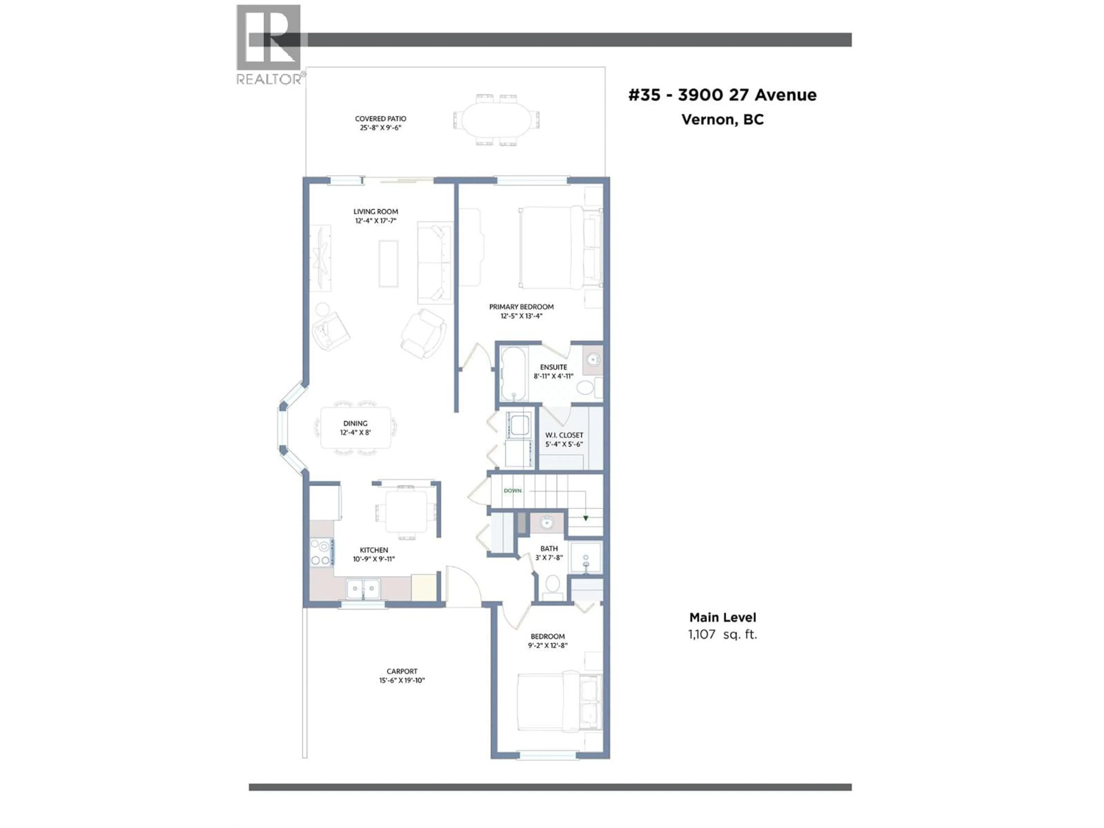 Floor plan for 35 - 3900 27 AVENUE, Vernon British Columbia V1T9E6
