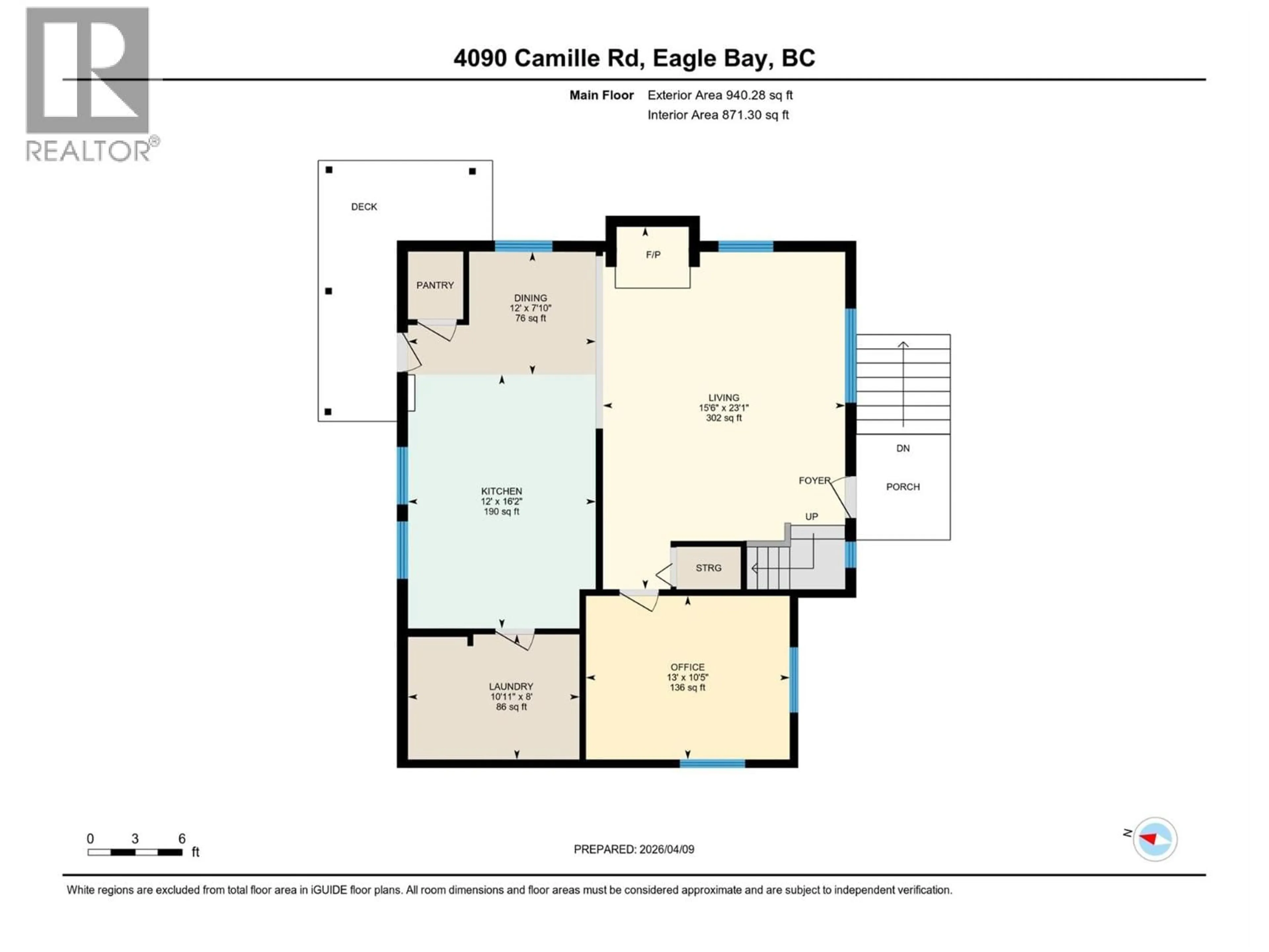 Floor plan for 4090 CAMILLE ROAD, Eagle Bay British Columbia V0E1T0