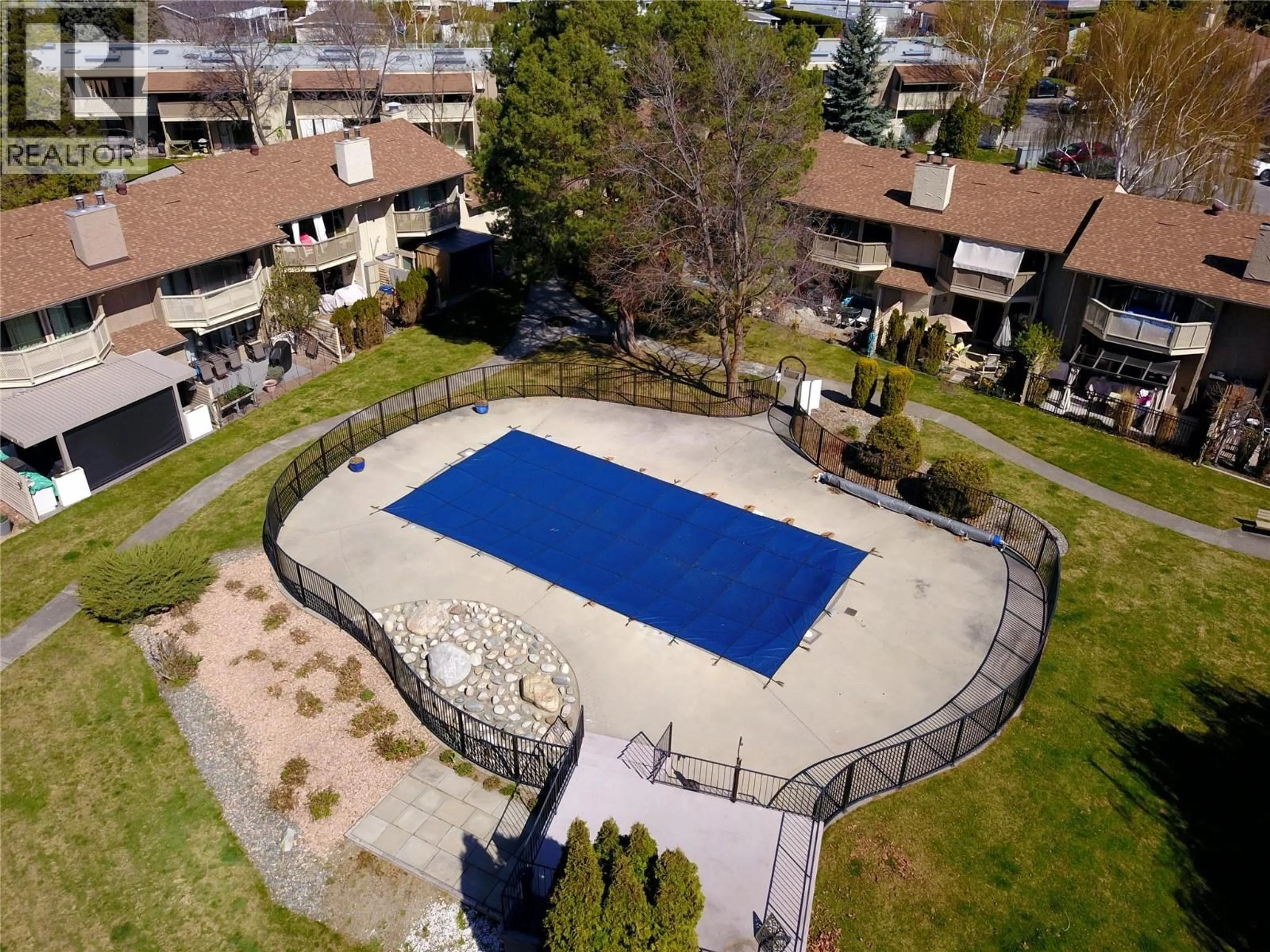 A pic from outside/outdoor area/front of a property/back of a property/a pic from drone, mountain view for 58 - 310 YORKTON AVENUE, Penticton British Columbia V2A6Z8