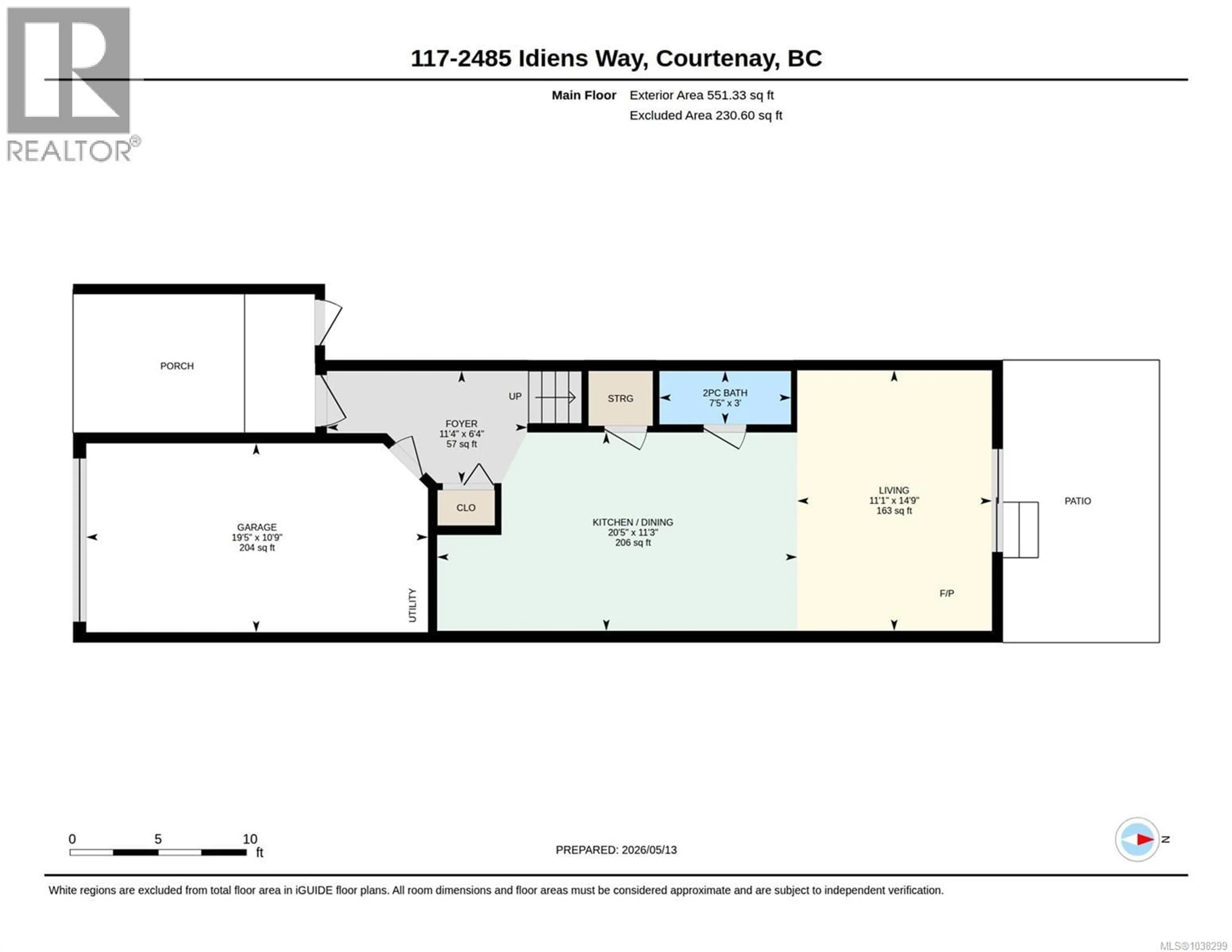 Floor plan for 117 - 2485 IDIENS WAY, Courtenay British Columbia V9N9J4