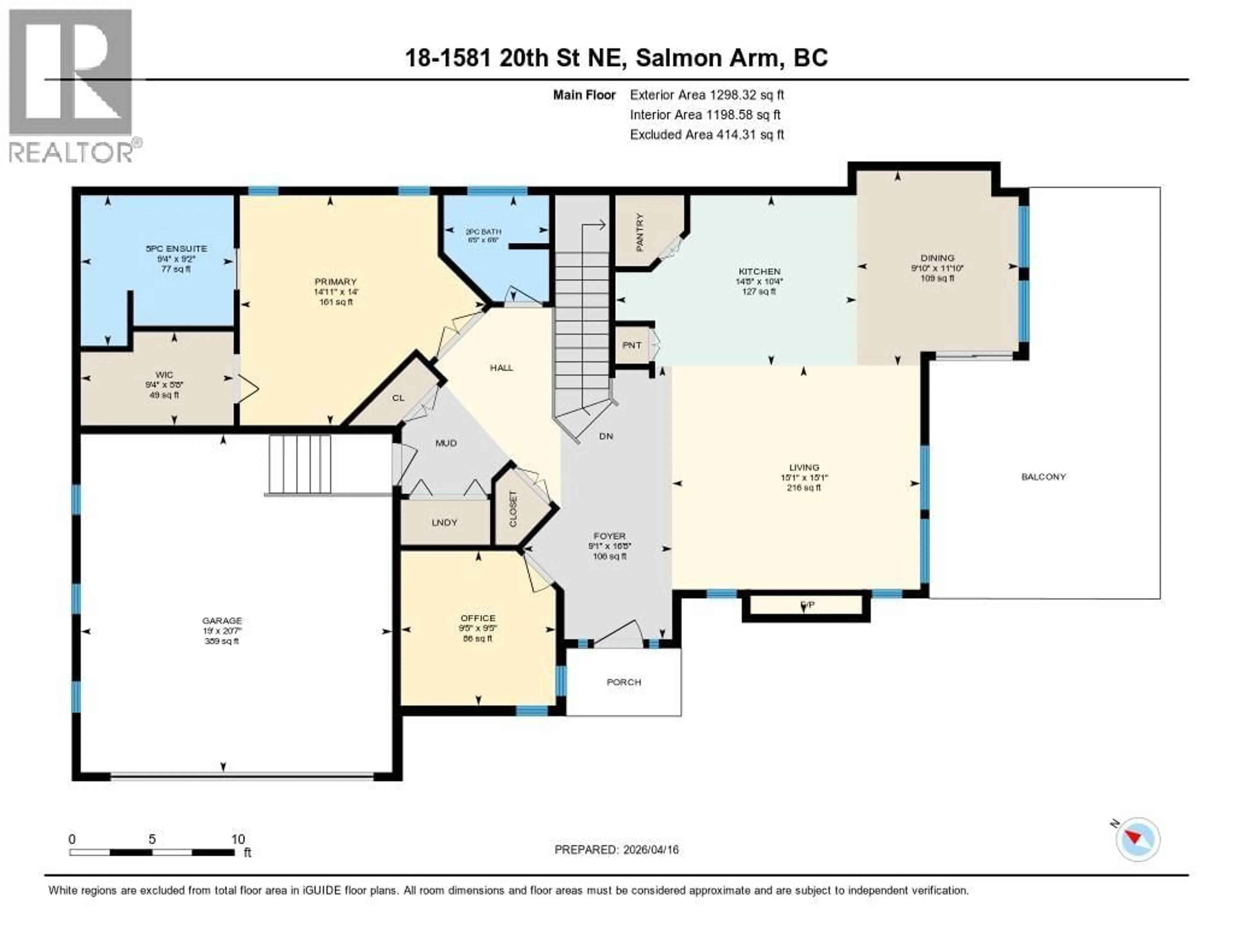 Floor plan for 18 - 1581 20 STREET NORTHEAST, Salmon Arm British Columbia V1E0A7