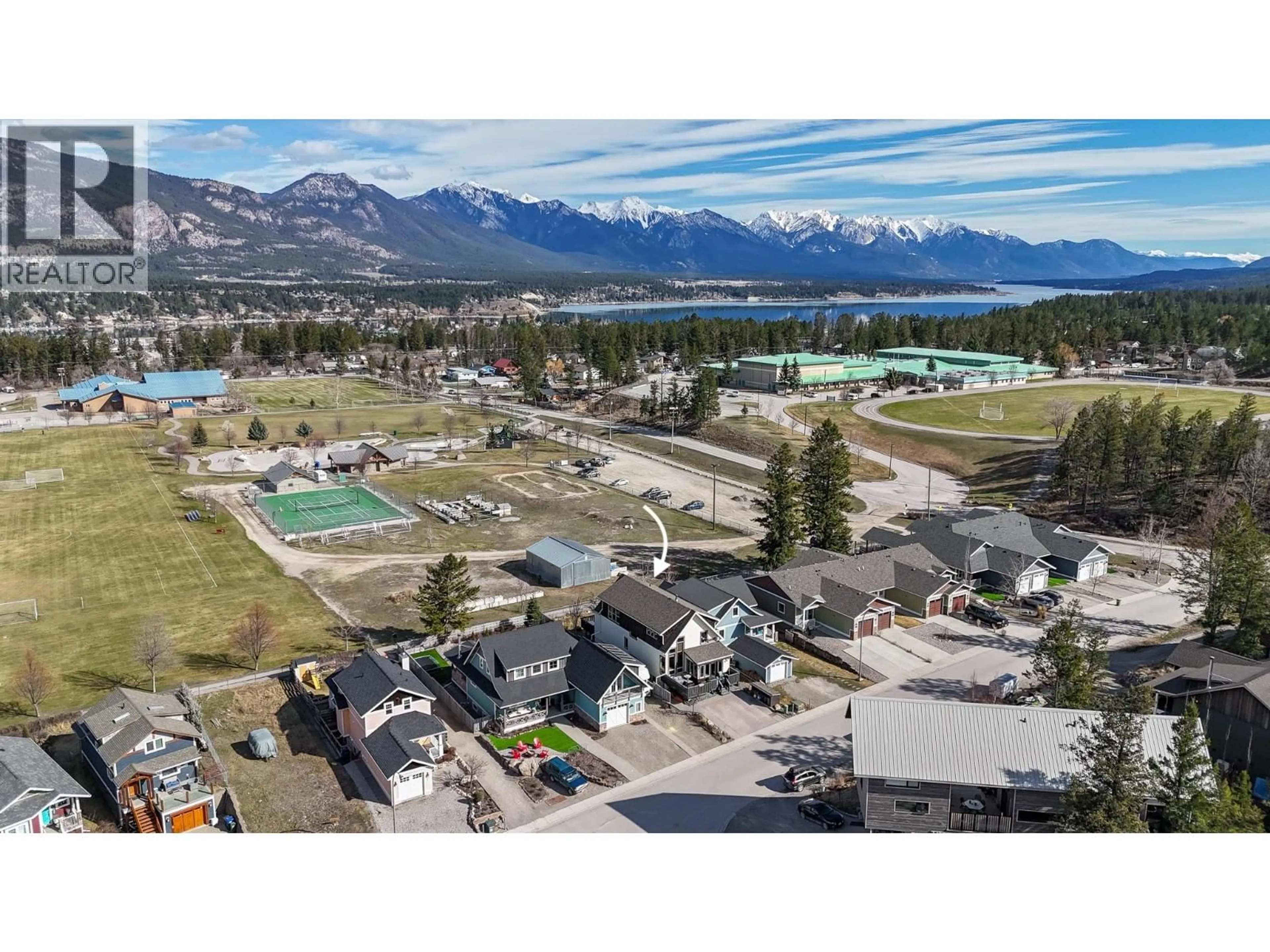 A pic from outside/outdoor area/front of a property/back of a property/a pic from drone, mountain view for 1373 CANTERBURY WAY, Invermere British Columbia V0A1K4