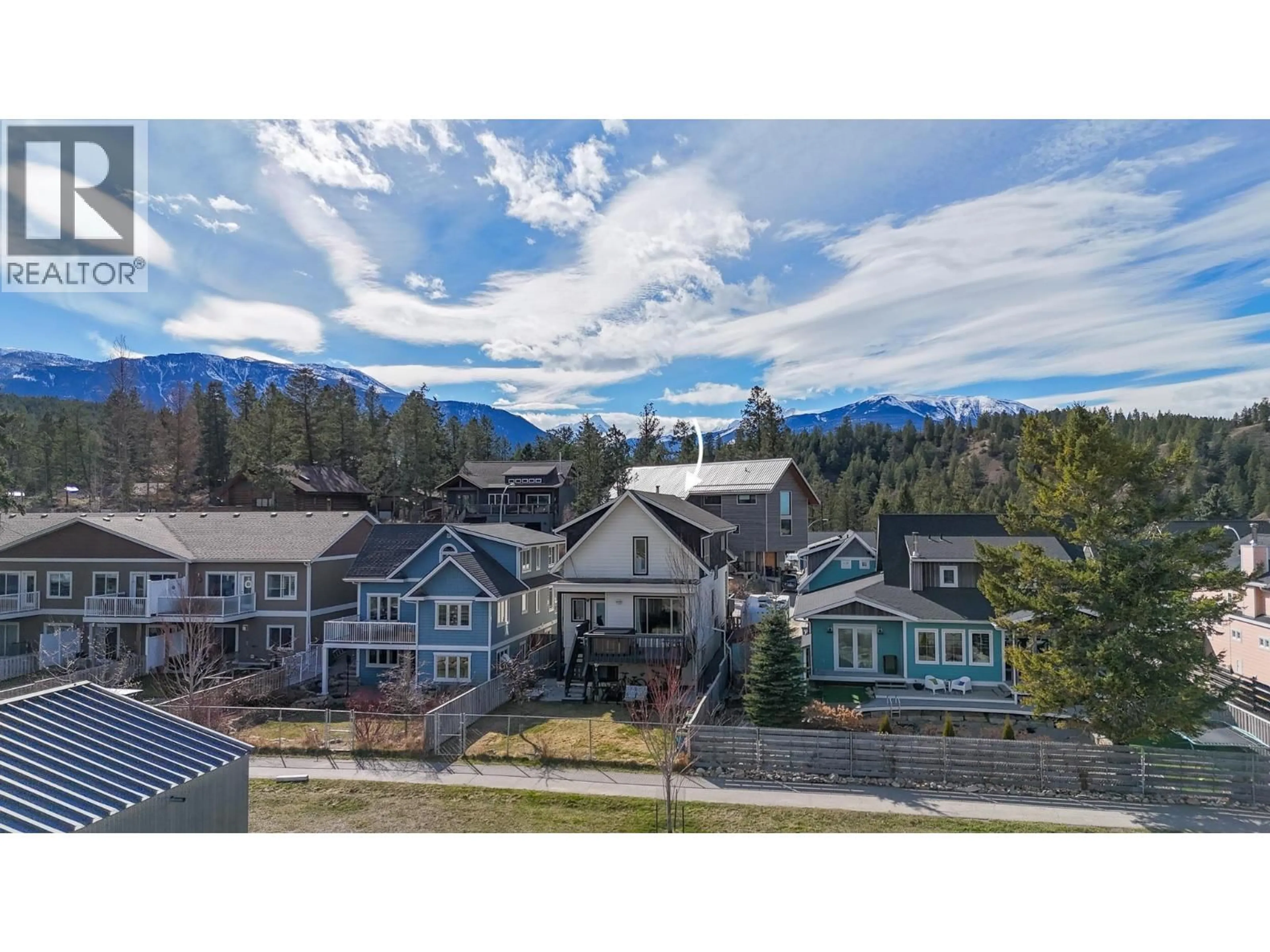 A pic from outside/outdoor area/front of a property/back of a property/a pic from drone, mountain view for 1373 CANTERBURY WAY, Invermere British Columbia V0A1K4