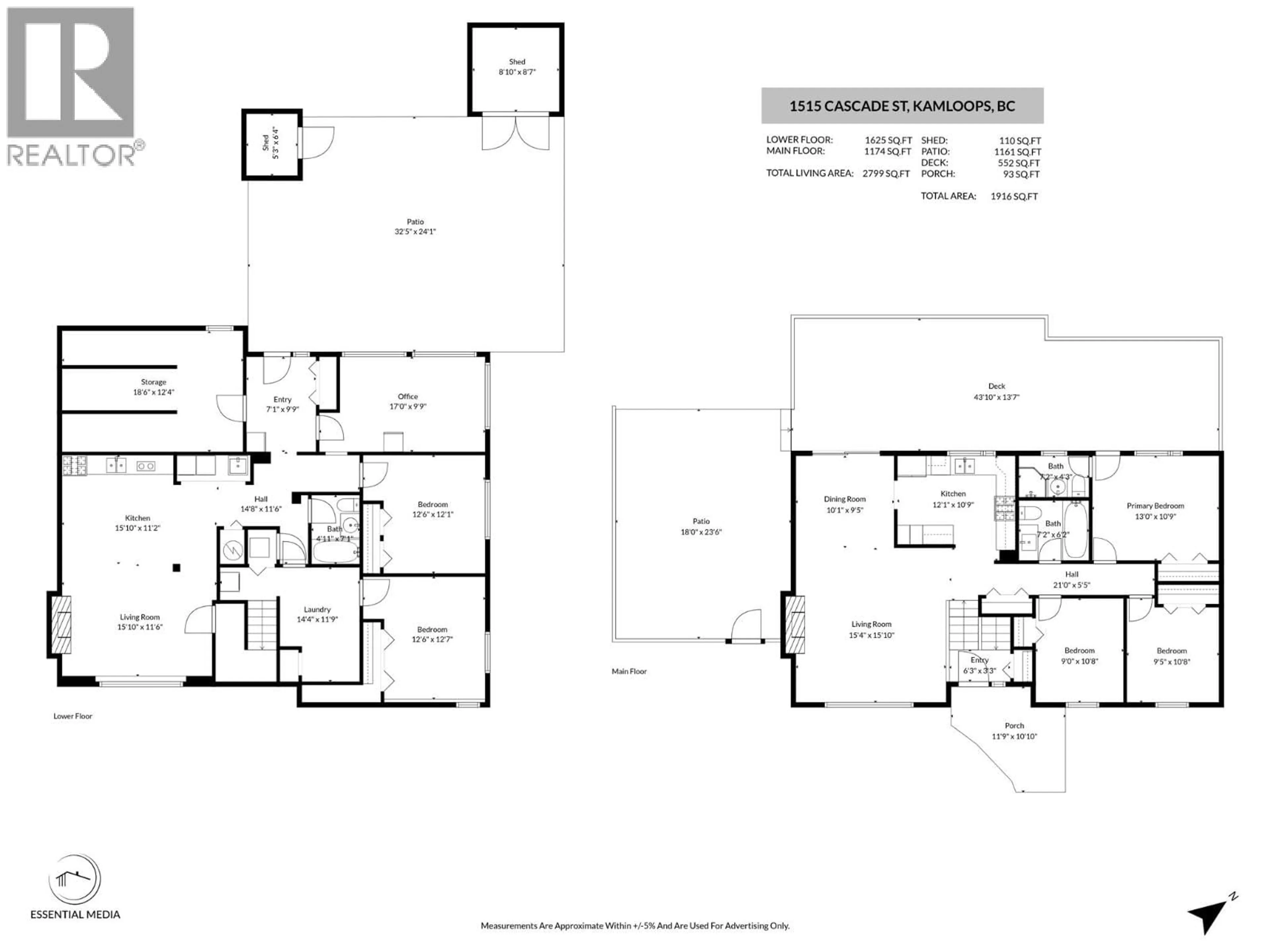 Floor plan for 1515 CASCADE STREET, Kamloops British Columbia V2E1C1