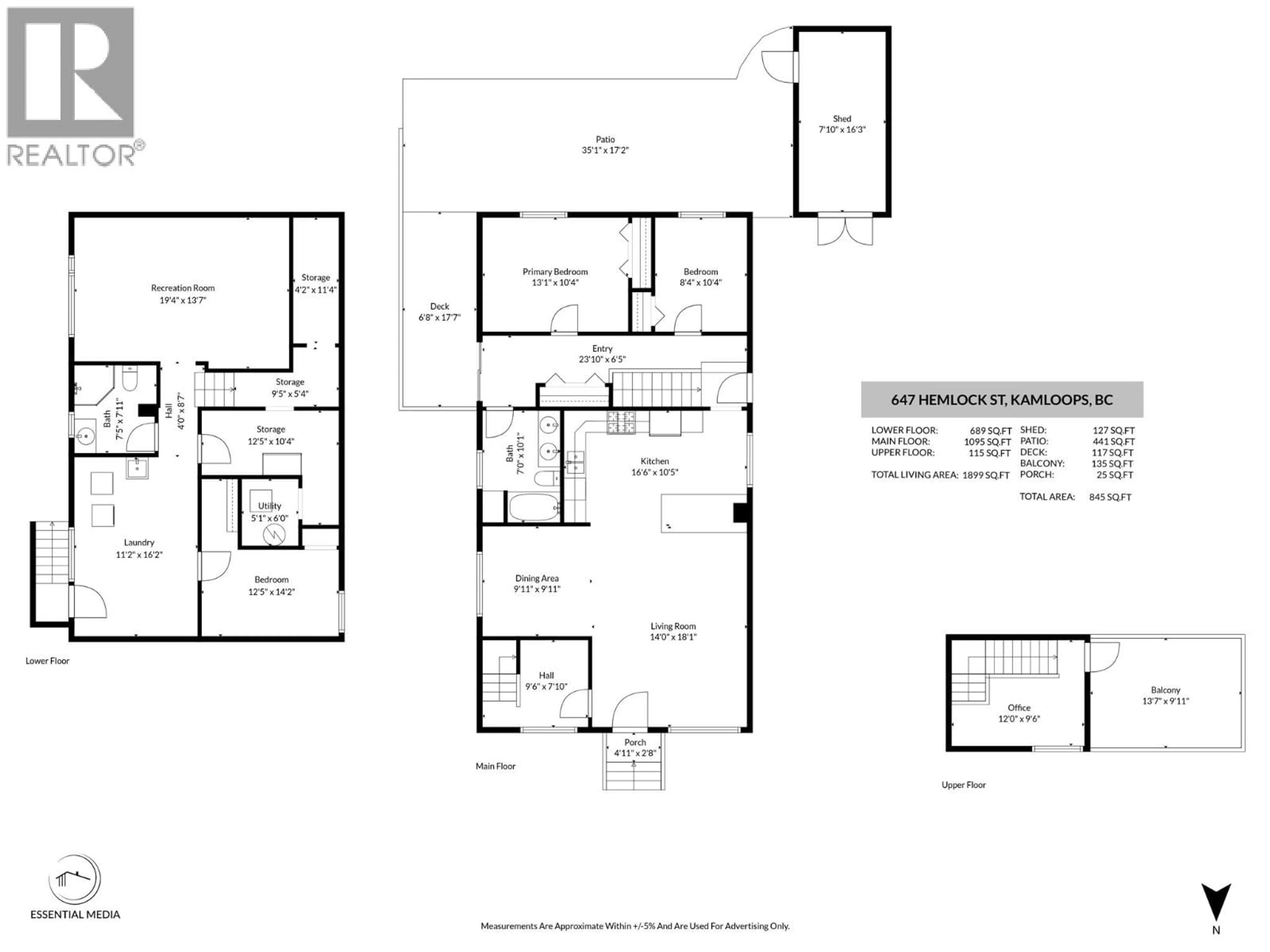 Floor plan for 647 HEMLOCK STREET, Kamloops British Columbia V2C1C6