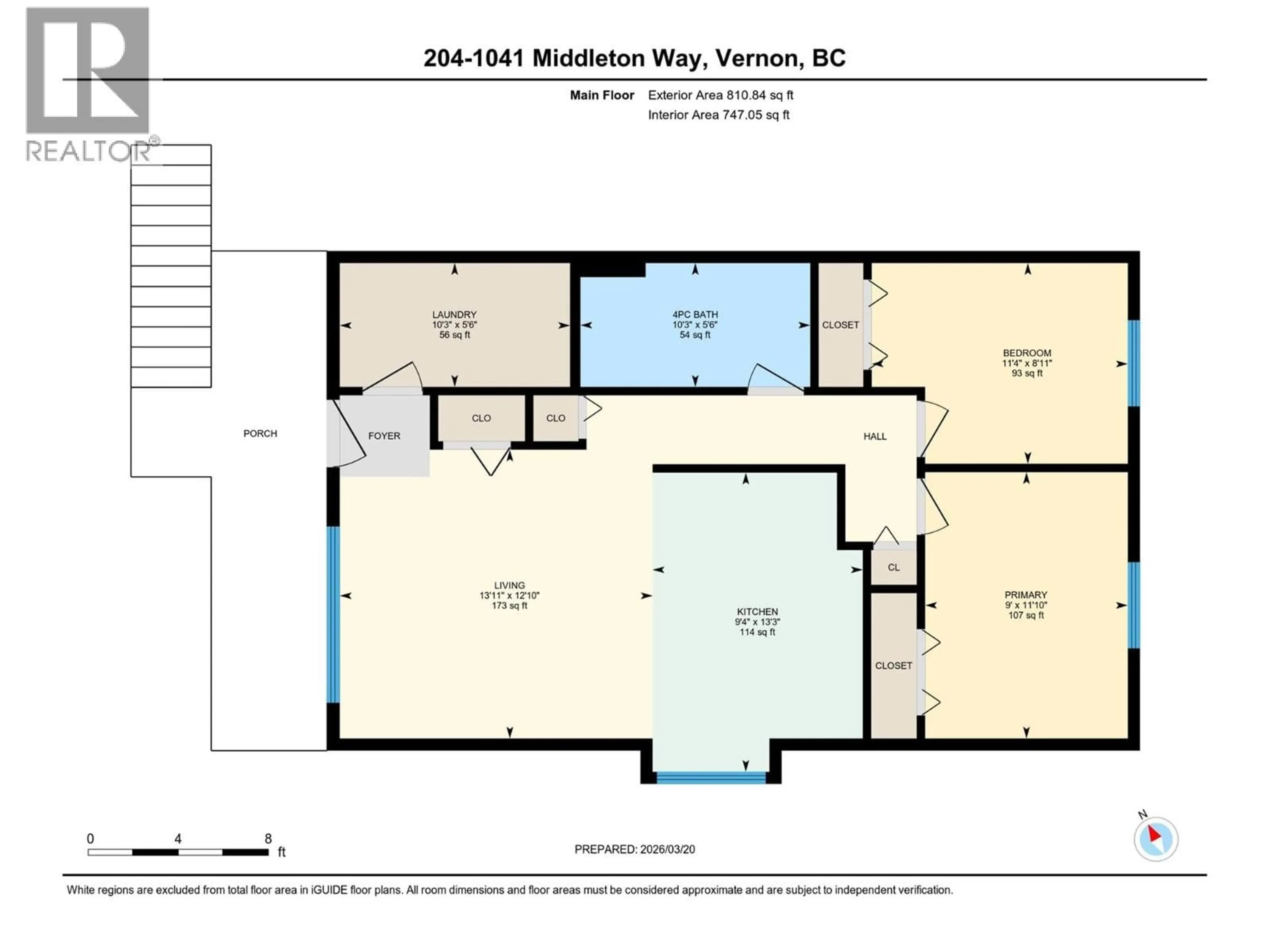 Floor plan for 204 - 1041 MIDDLETON WAY, Vernon British Columbia V1B2N3