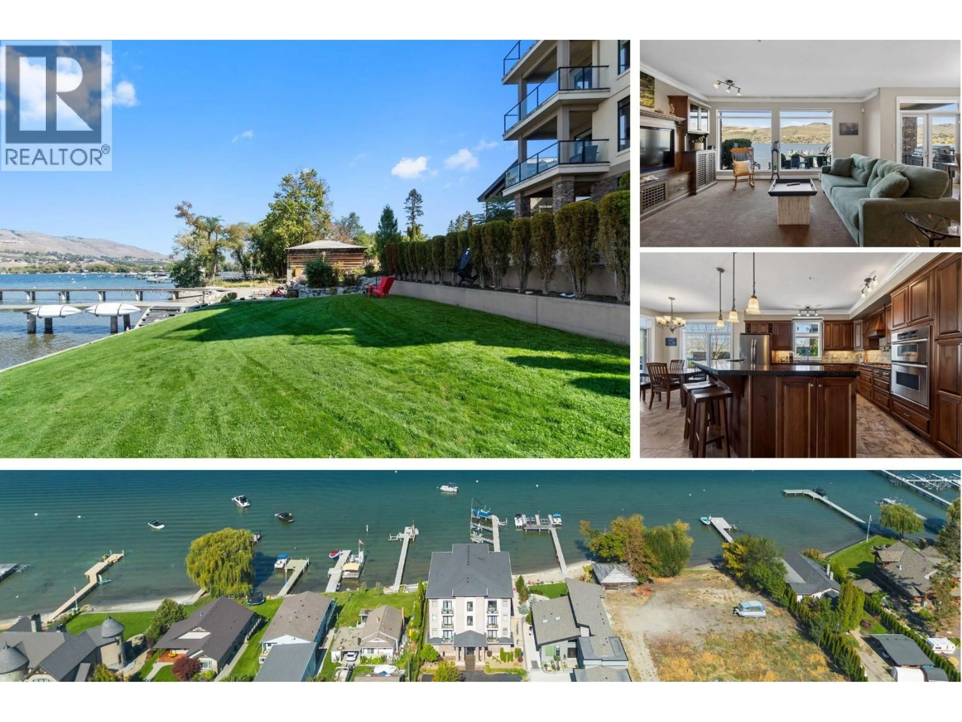 A pic from outside/outdoor area/front of a property/back of a property/a pic from drone, water/lake/river/ocean view for 102 - 7511 BROOKS LANE, Vernon British Columbia V1H2H9