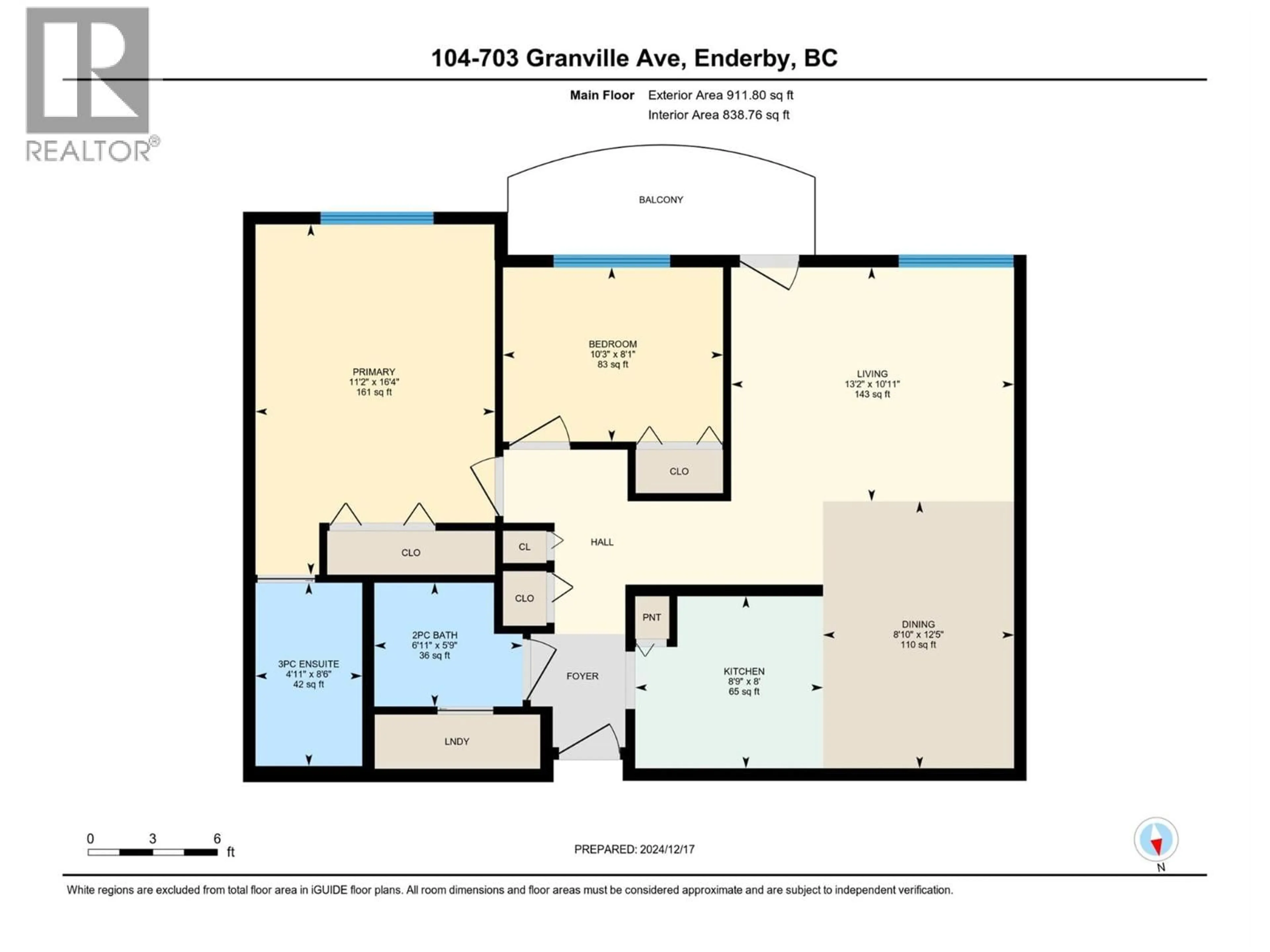 Floor plan for 104 - 703 GRANVILLE AVENUE, Enderby British Columbia V0E1V0