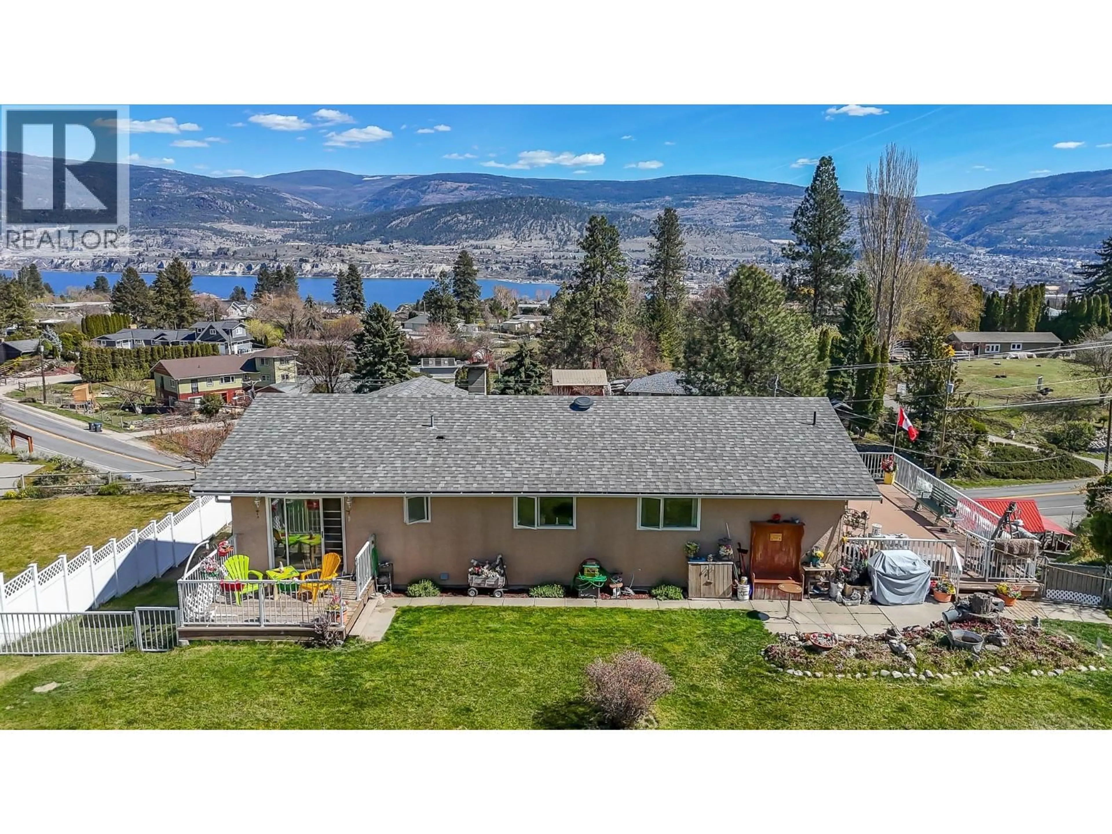 A pic from outside/outdoor area/front of a property/back of a property/a pic from drone, water/lake/river/ocean view for 2210 WEST BENCH DRIVE, Penticton British Columbia V2A8Z6