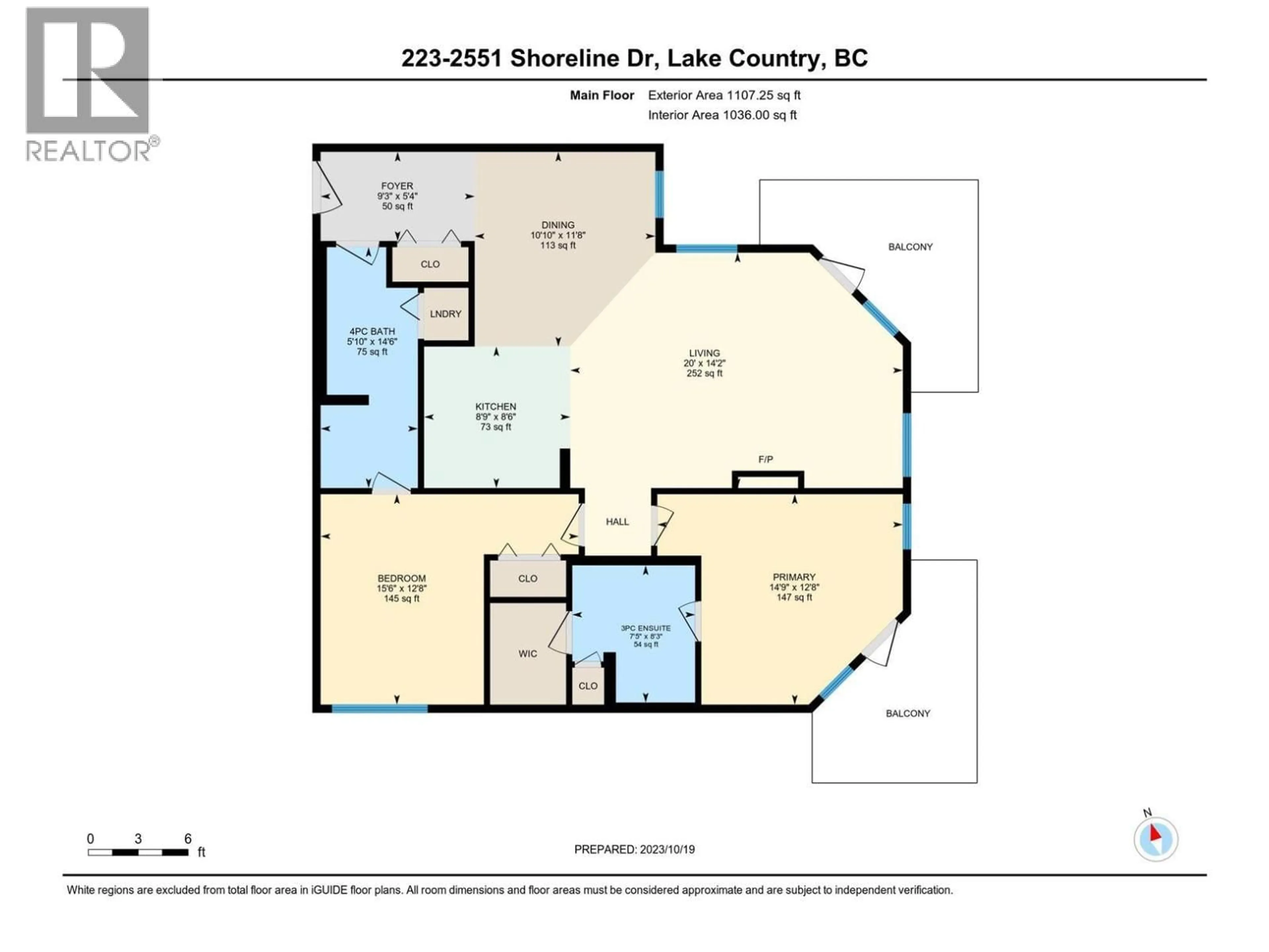 Floor plan for 223 - 2551 SHORELINE DRIVE, Lake Country British Columbia V4V2P2
