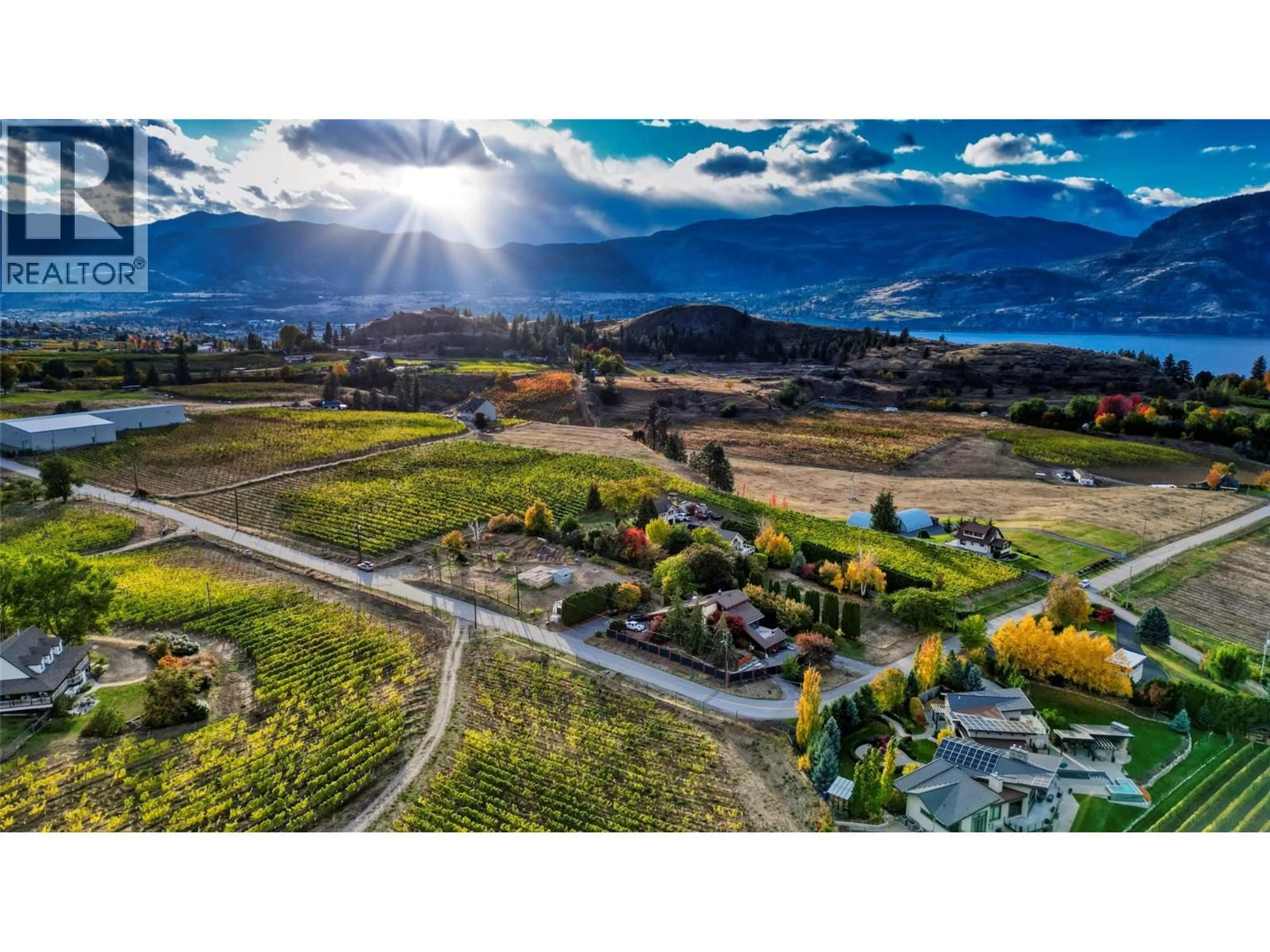 A pic from outside/outdoor area/front of a property/back of a property/a pic from drone, mountain view for 1282 CORBISHLEY AVENUE, Penticton British Columbia V2A8V2