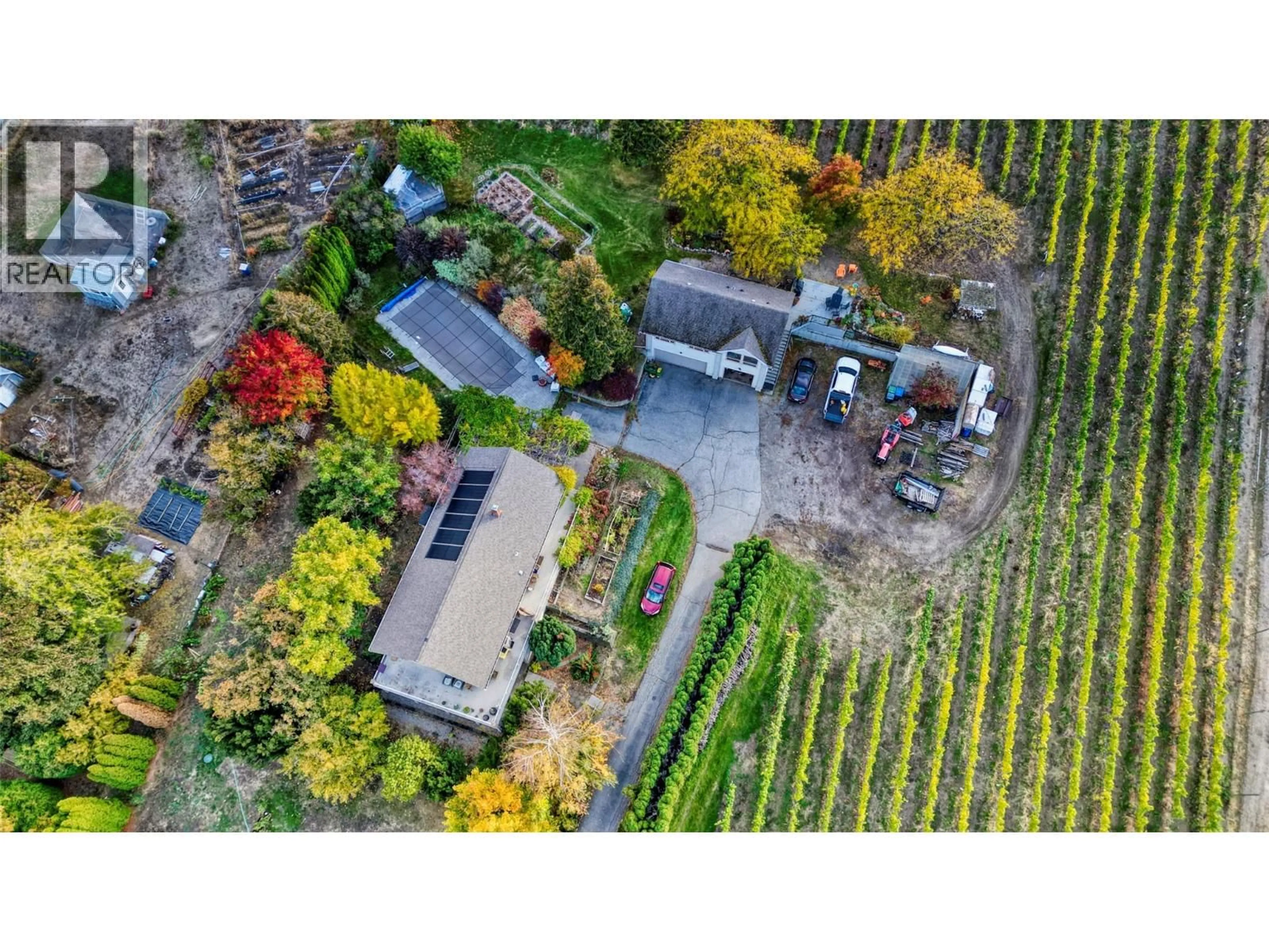 A pic from outside/outdoor area/front of a property/back of a property/a pic from drone, street for 1282 CORBISHLEY AVENUE, Penticton British Columbia V2A8V2