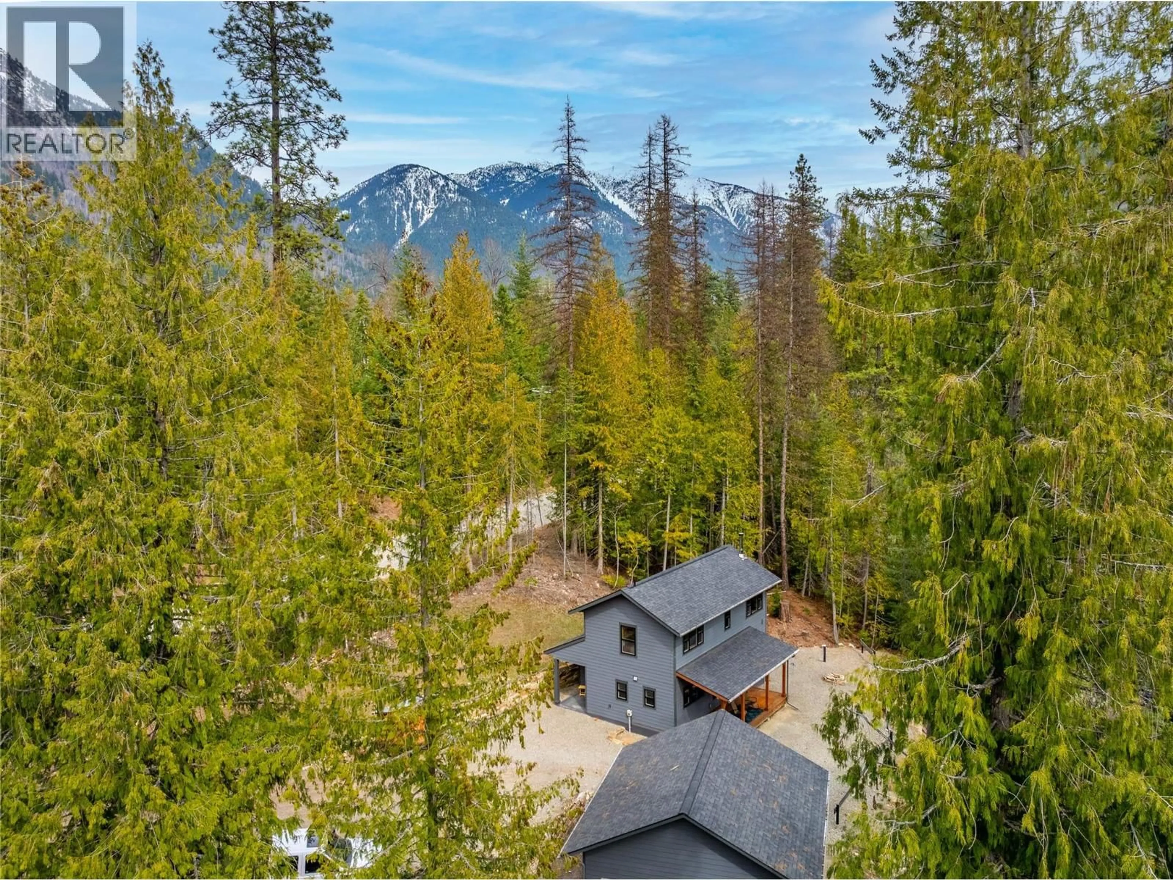 A pic from outside/outdoor area/front of a property/back of a property/a pic from drone, forest/trees view for 16328 WADDS ROAD, Crawford Bay British Columbia V0B1E0