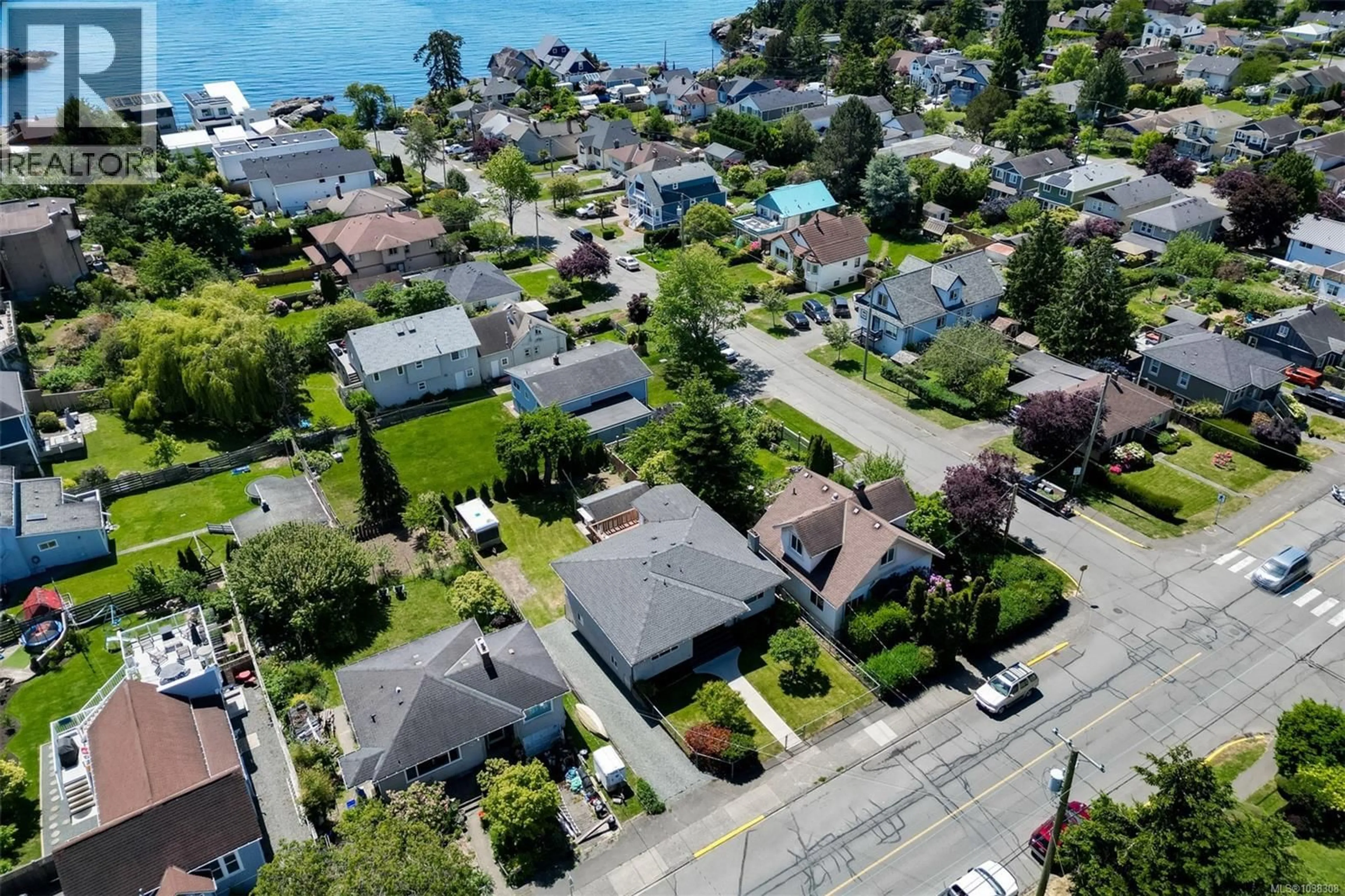 A pic from outside/outdoor area/front of a property/back of a property/a pic from drone, water/lake/river/ocean view for 1341 LYALL STREET, Esquimalt British Columbia V9A5H5