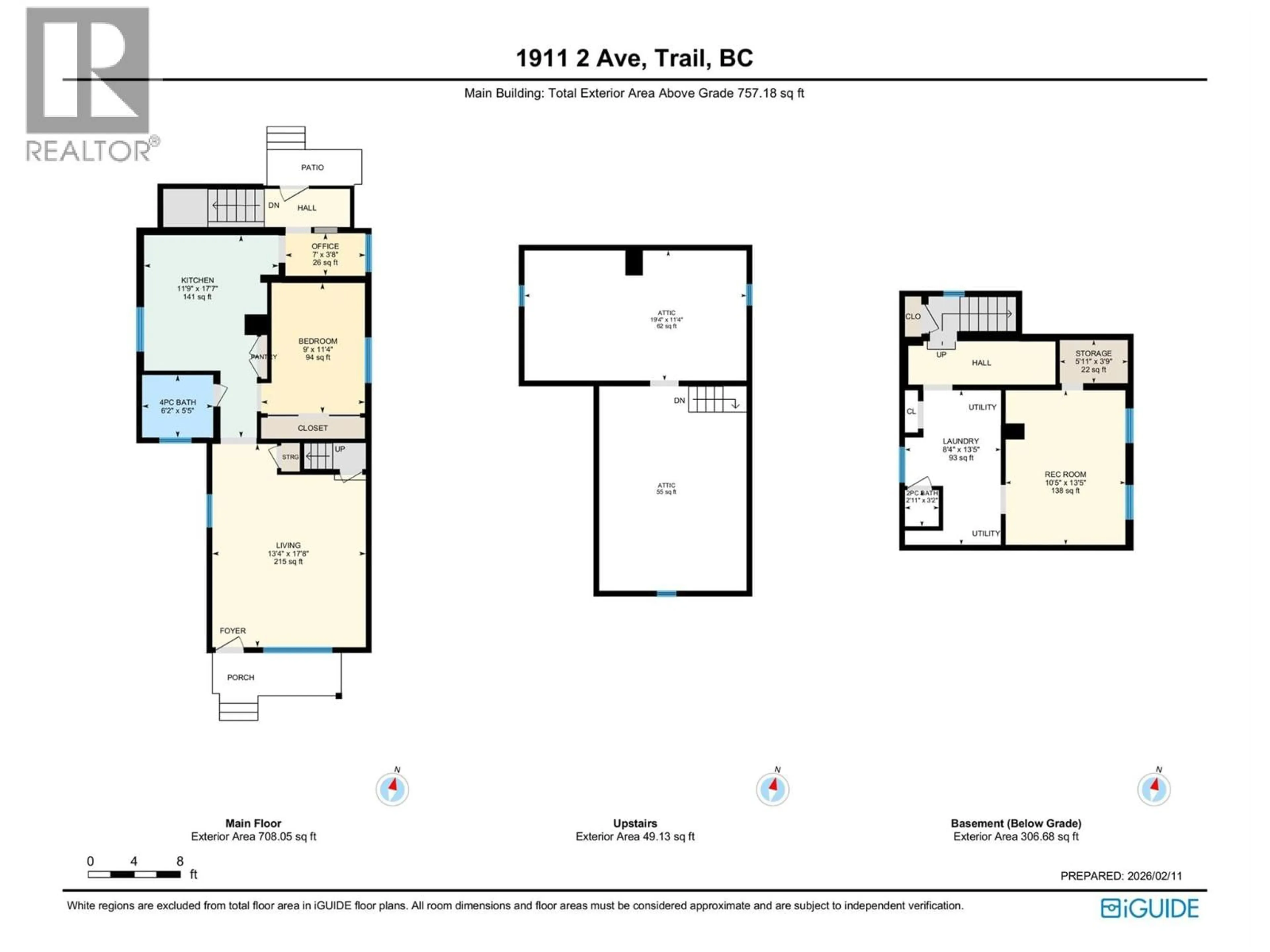 Floor plan for 1911 SECOND AVENUE, Trail British Columbia V1R1N1