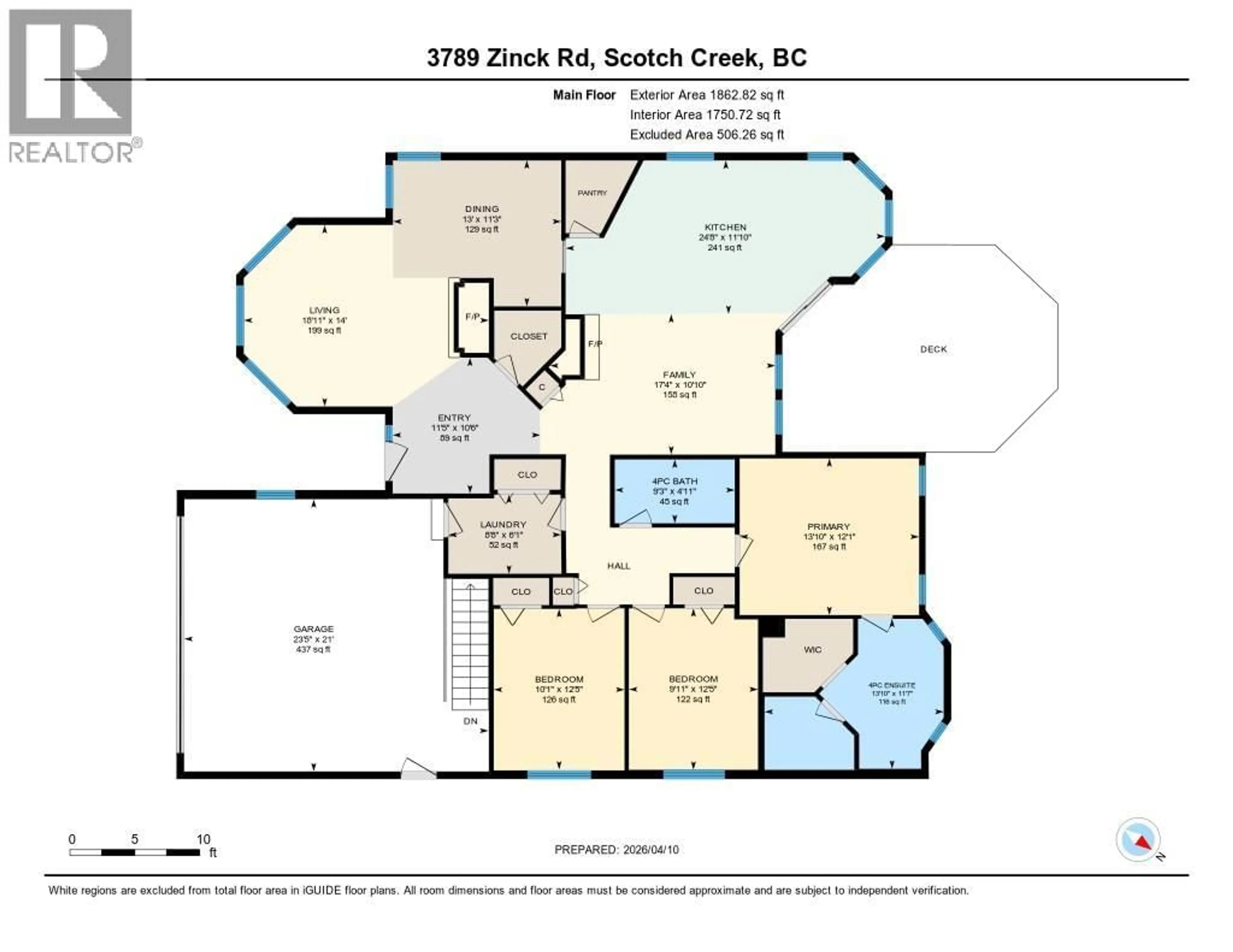 Floor plan for 3789 ZINCK ROAD, Scotch Creek British Columbia V0E1M5