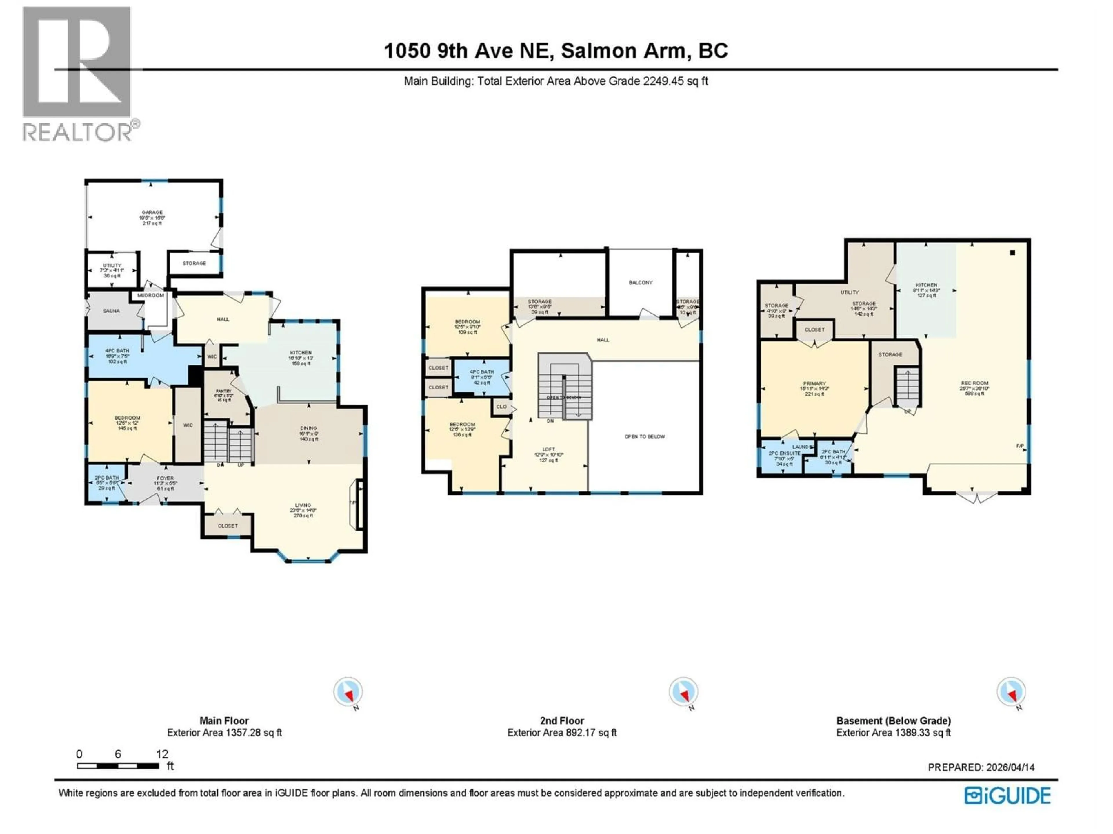 Floor plan for 1050 9 AVENUE NORTHEAST, Salmon Arm British Columbia V1E4A8