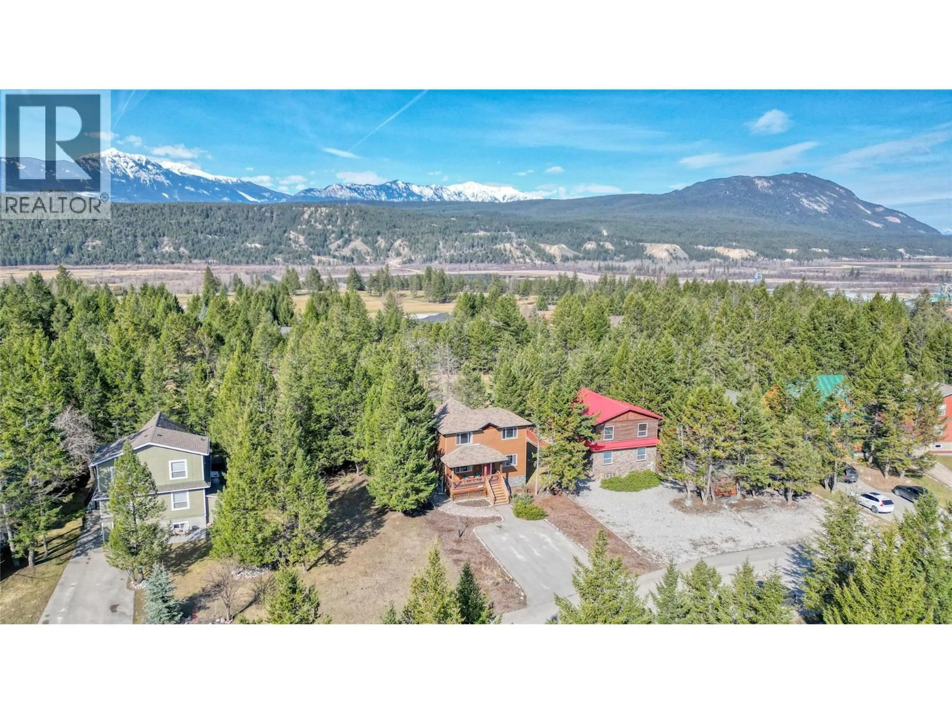 A pic from outside/outdoor area/front of a property/back of a property/a pic from drone, mountain view for 7491 PINE CONE LANE OTHER, Radium Hot Springs British Columbia V0A1M0