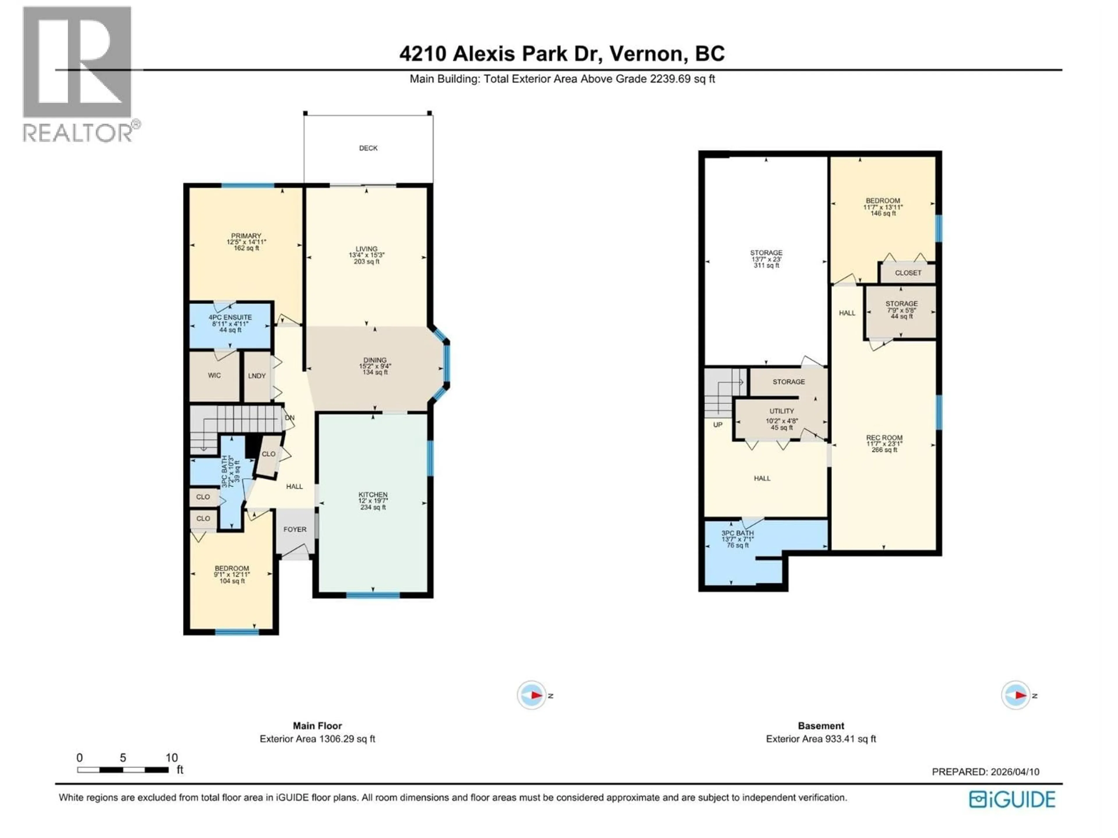 Floor plan for 10 - 4210 ALEXIS PARK DRIVE, Vernon British Columbia V1T6H3