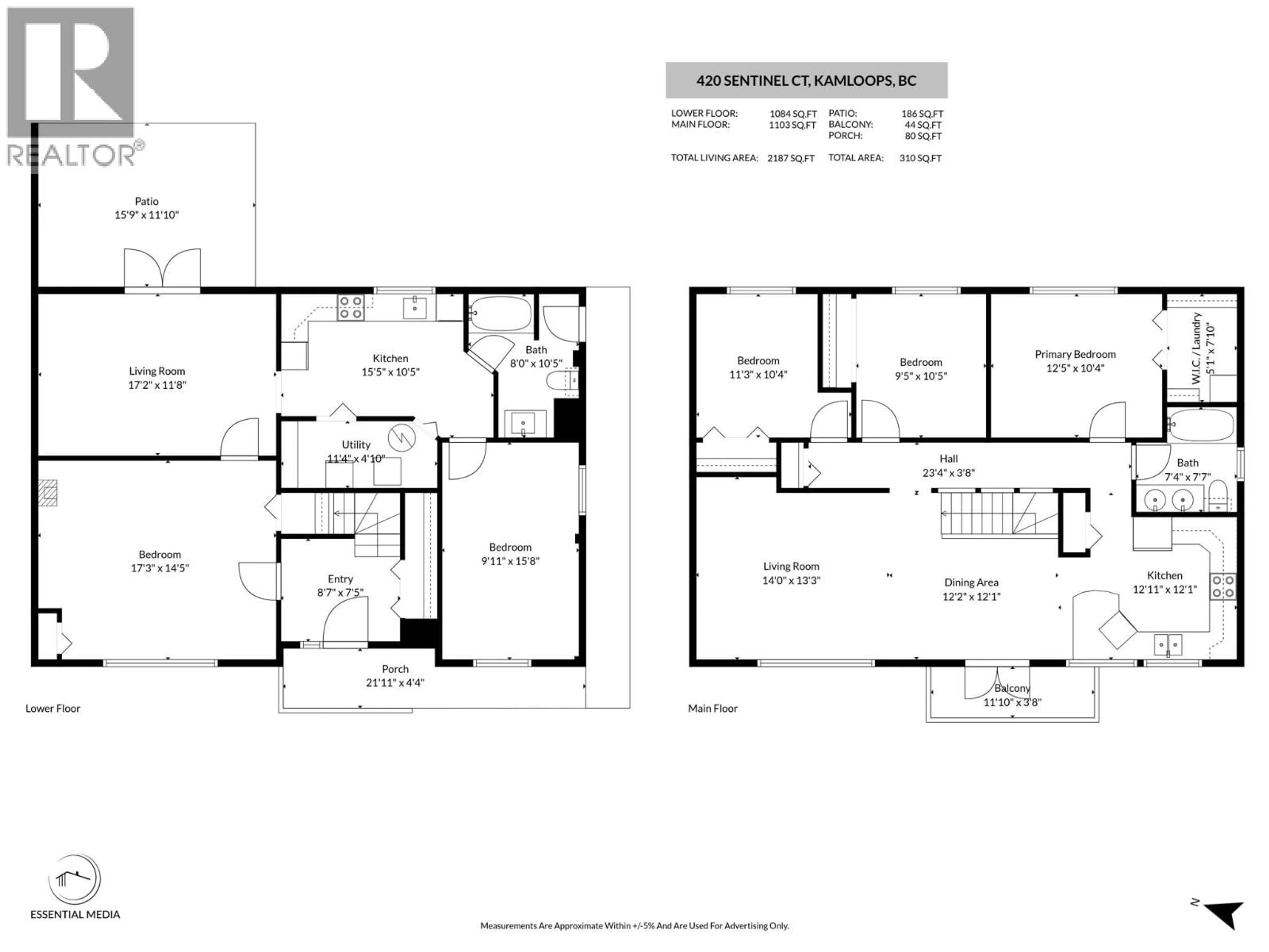 Floor plan for 420 SENTINEL COURT, Kamloops British Columbia V2E2G6