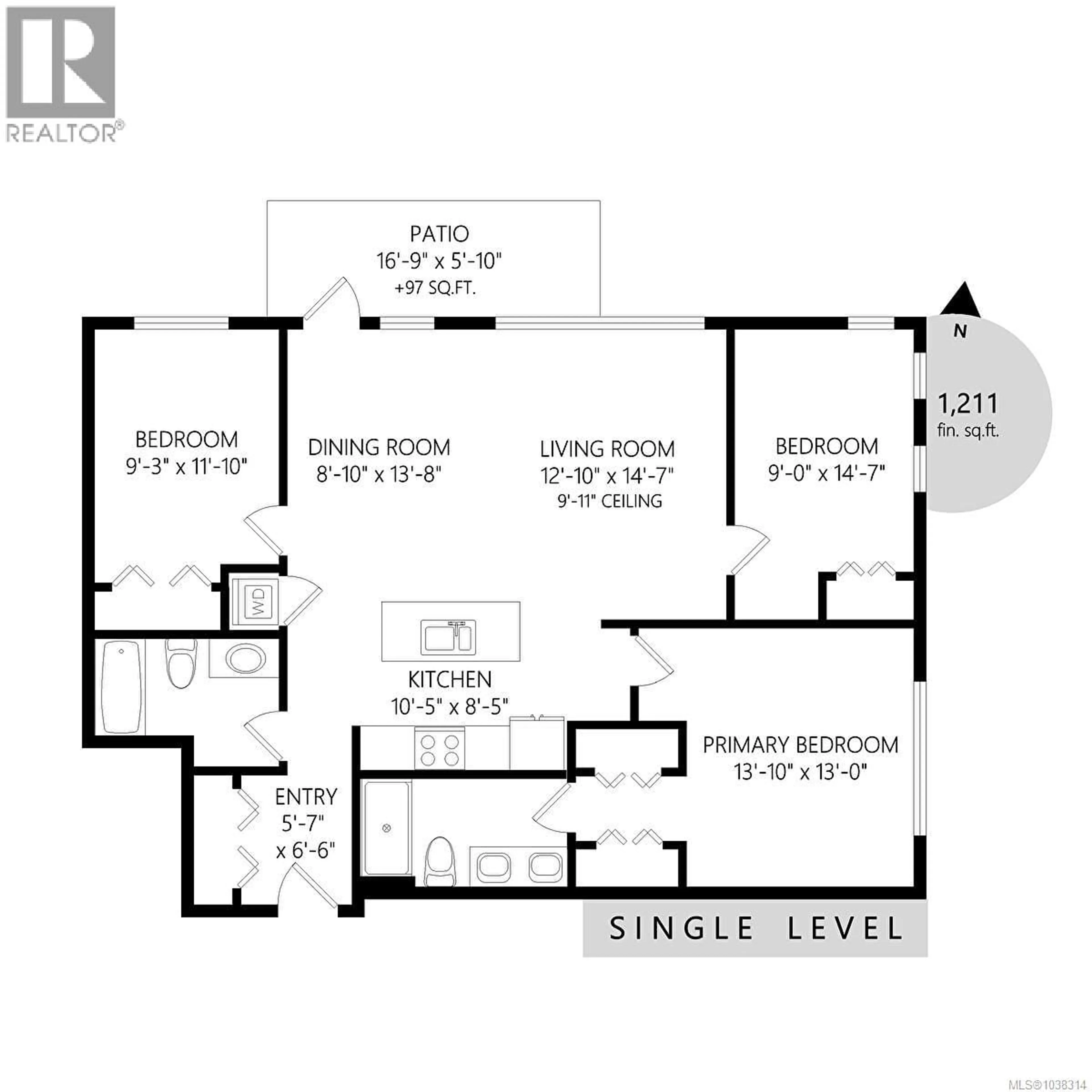 Floor plan for 103 - 9864 FOURTH STREET, Sidney British Columbia V8L2Z4