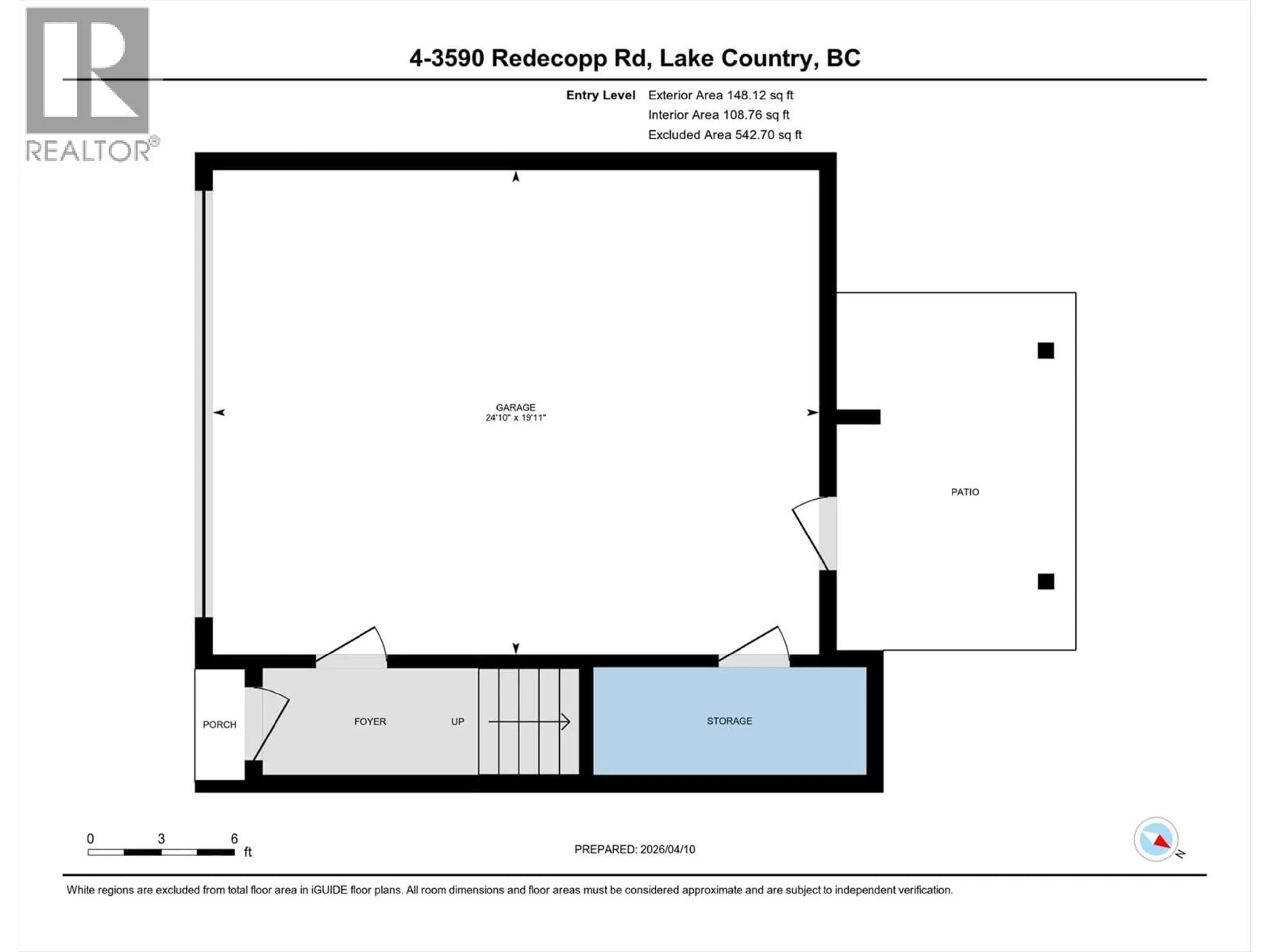 Floor plan for 4 - 3590 REDECOPP ROAD, Lake Country British Columbia V4V1X5