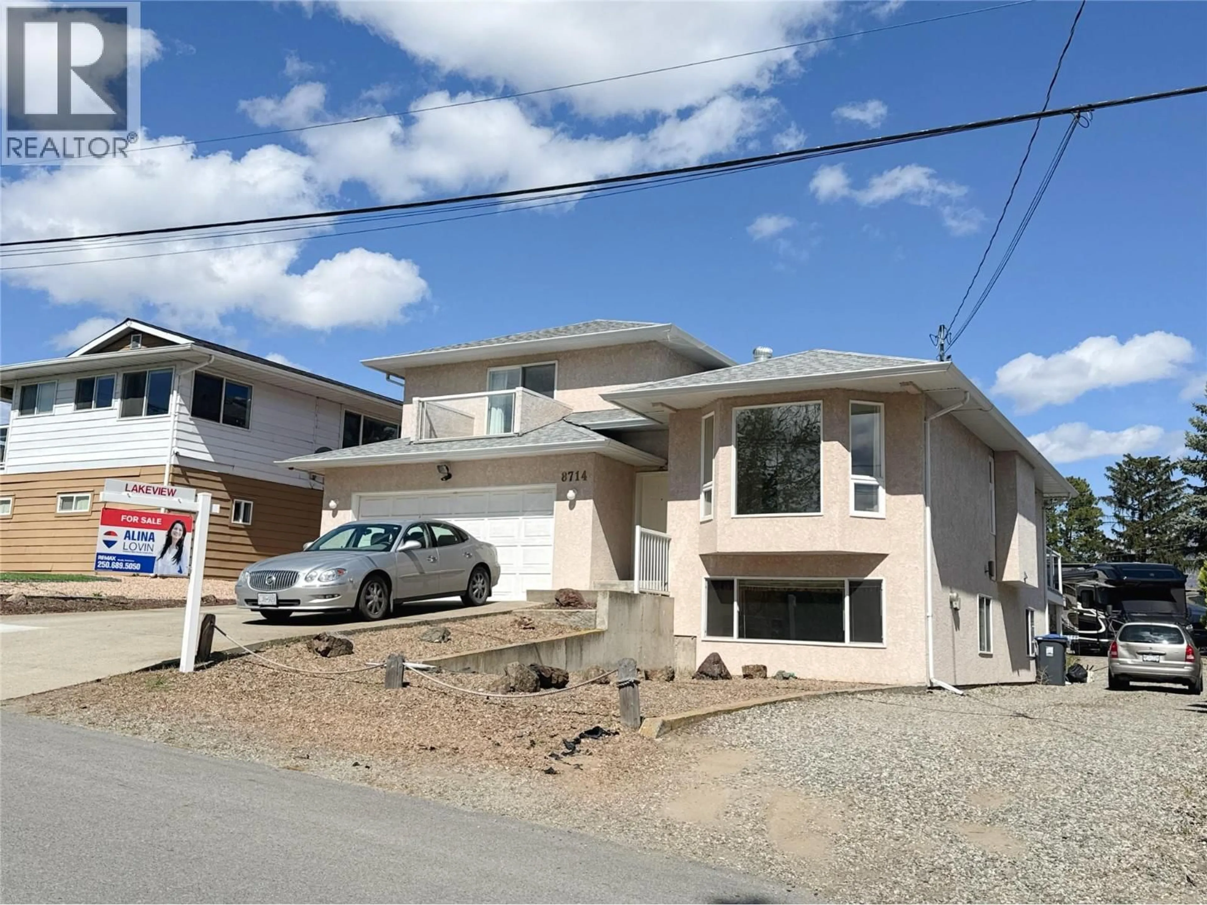 Home with vinyl exterior material, street for 8714 22ND AVENUE, Osoyoos British Columbia V0H1V1