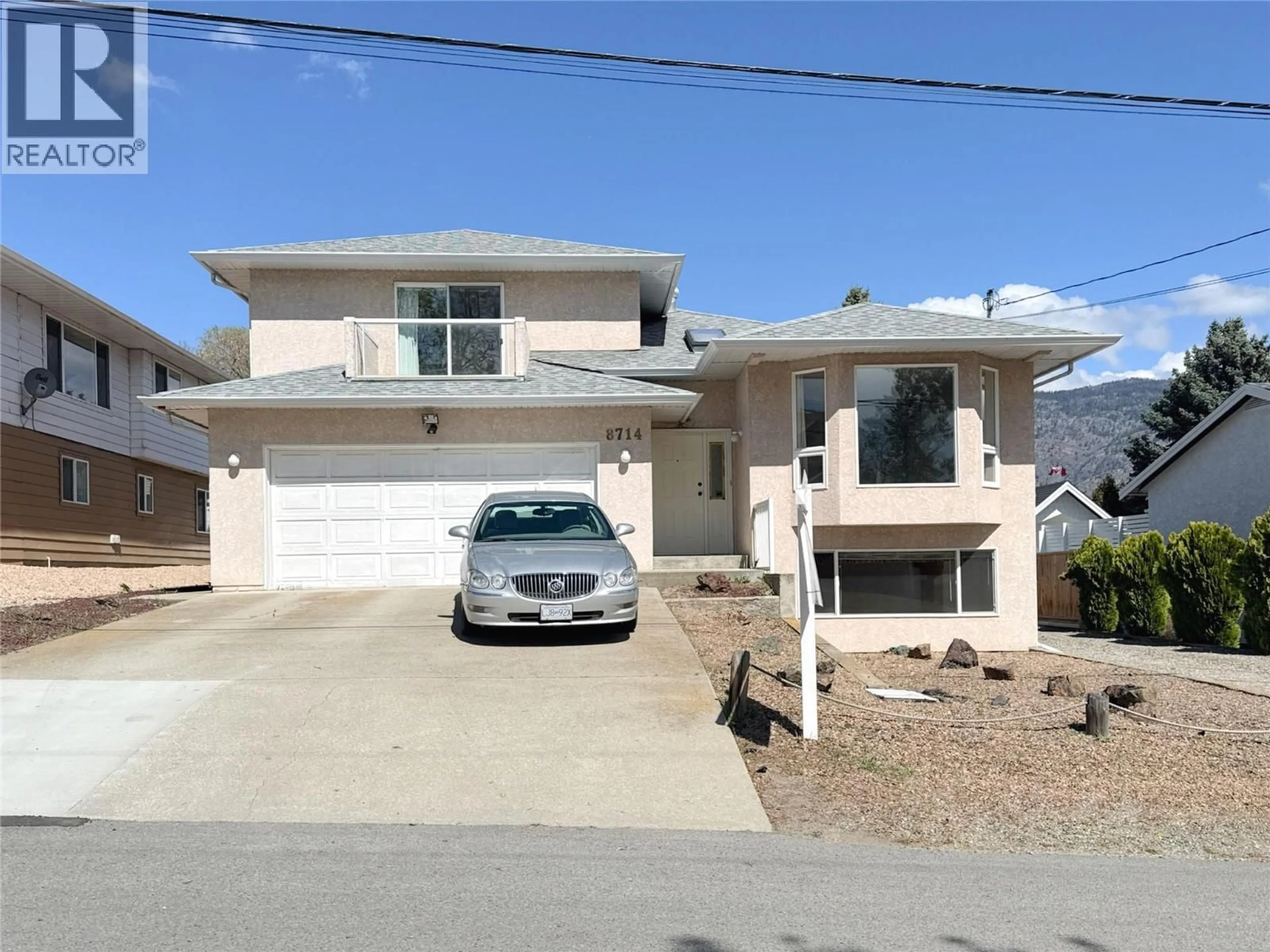 Home with vinyl exterior material, street for 8714 22ND AVENUE, Osoyoos British Columbia V0H1V1