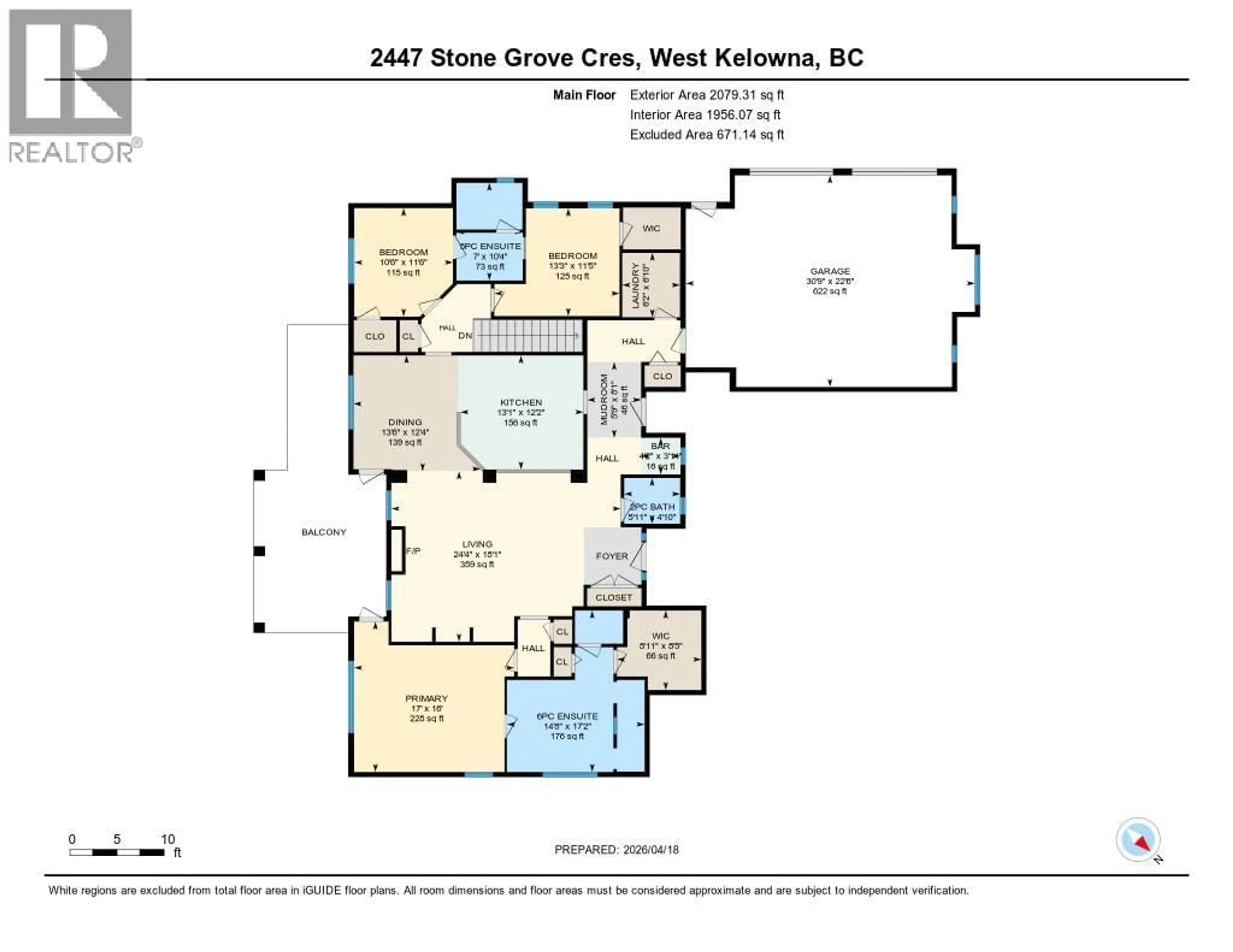 Floor plan for 2447 STONE GROVE CRESCENT, West Kelowna British Columbia V4T3A8