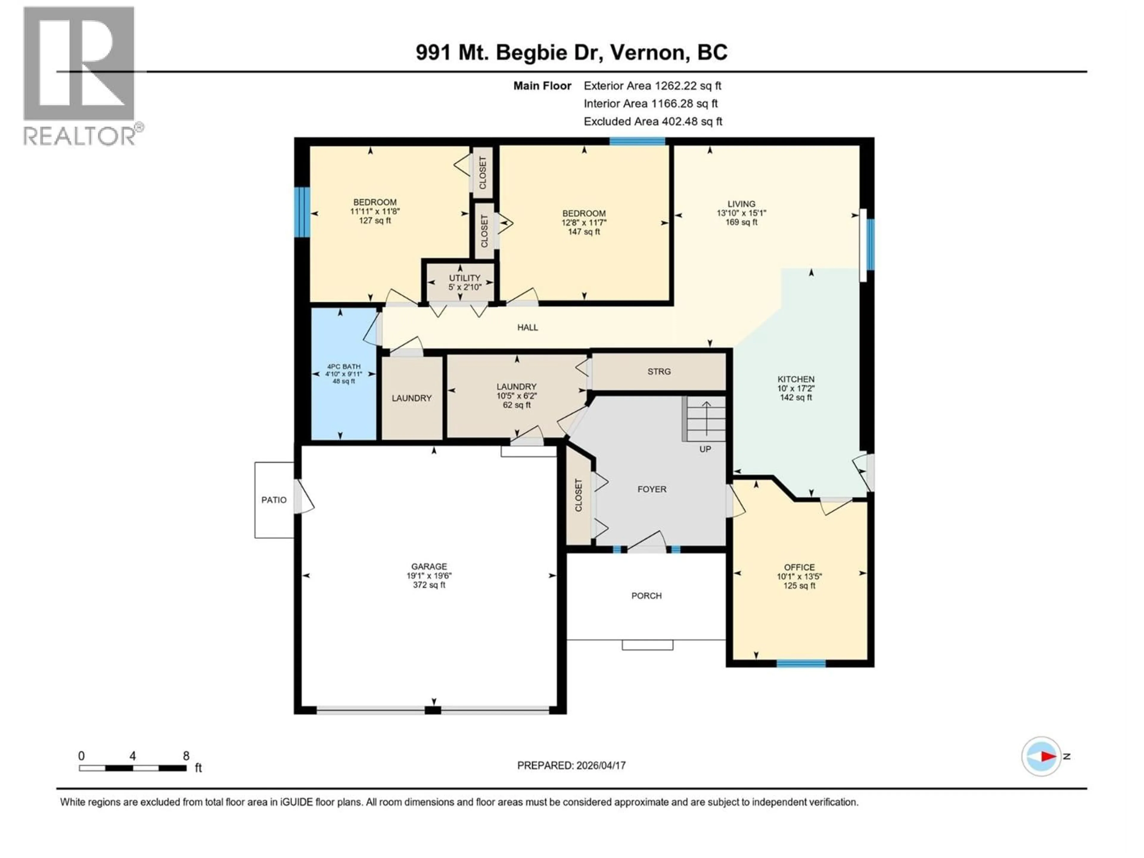 Floor plan for 991 MT BEGBIE DRIVE, Vernon British Columbia V1B2Z5
