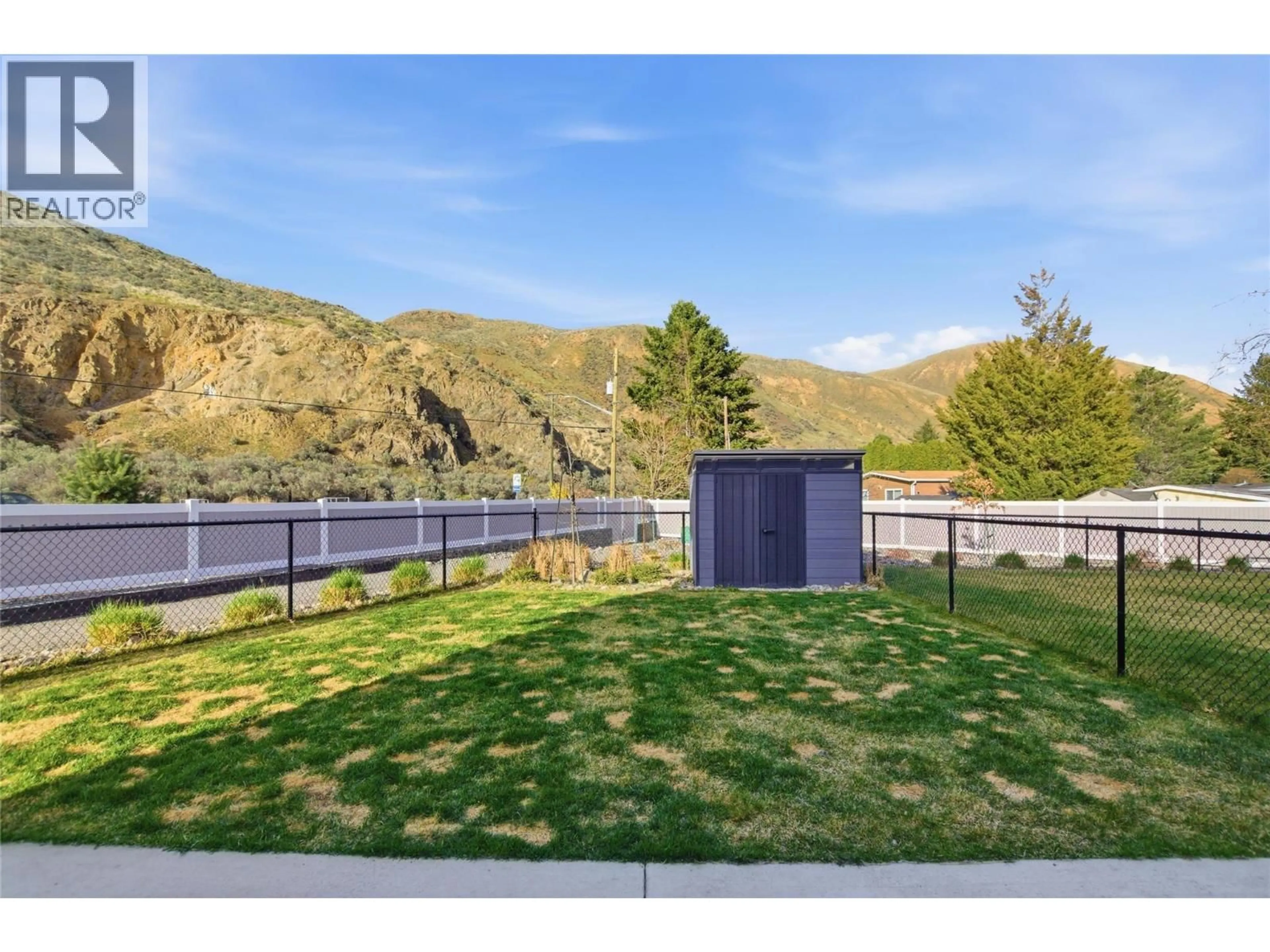 A pic from outside/outdoor area/front of a property/back of a property/a pic from drone, mountain view for 143 - 2683 ORD ROAD, Kamloops British Columbia V2B0J2