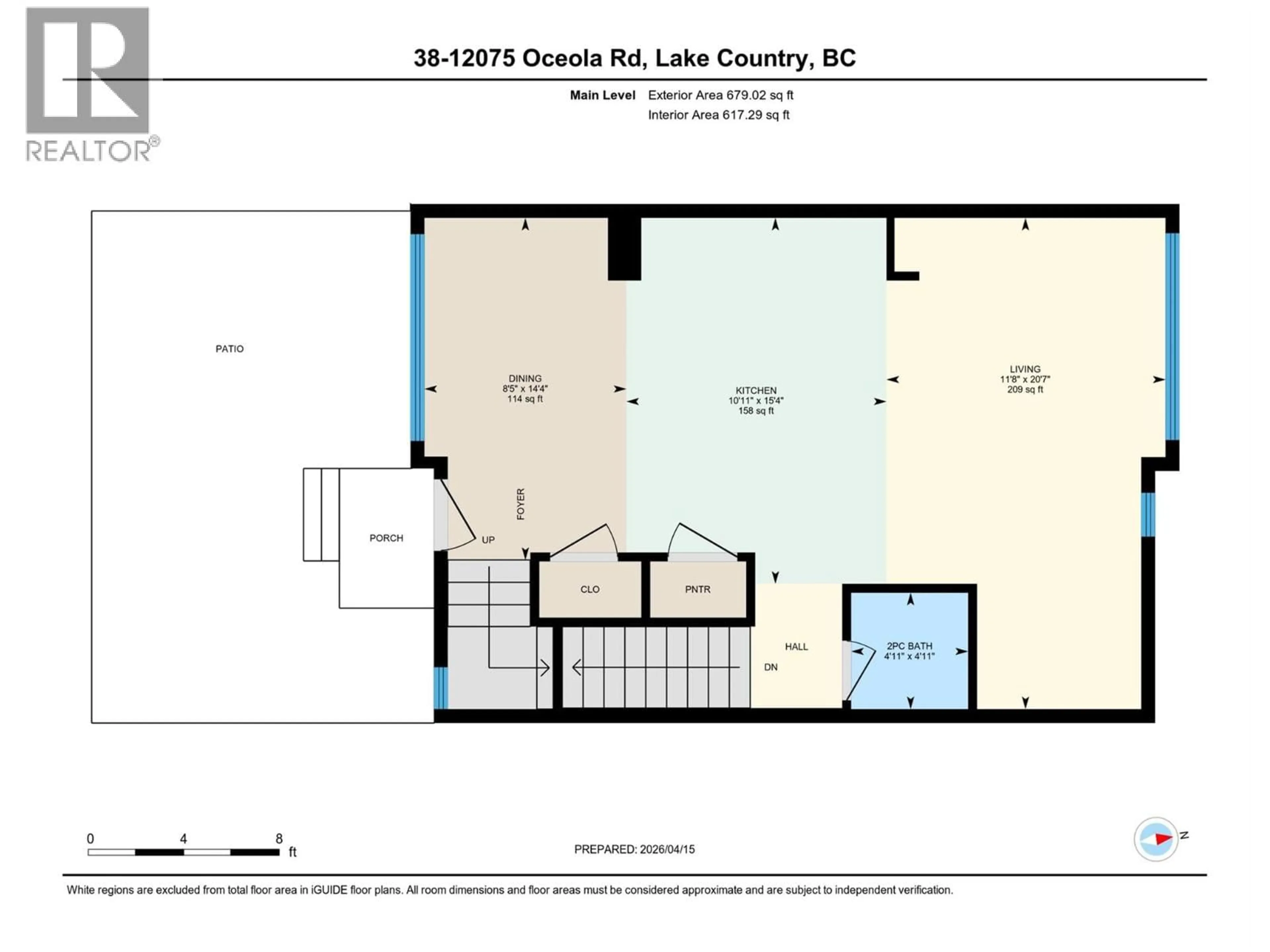 Floor plan for 38 - 12075 OCEOLA ROAD, Lake Country British Columbia V4V0A7