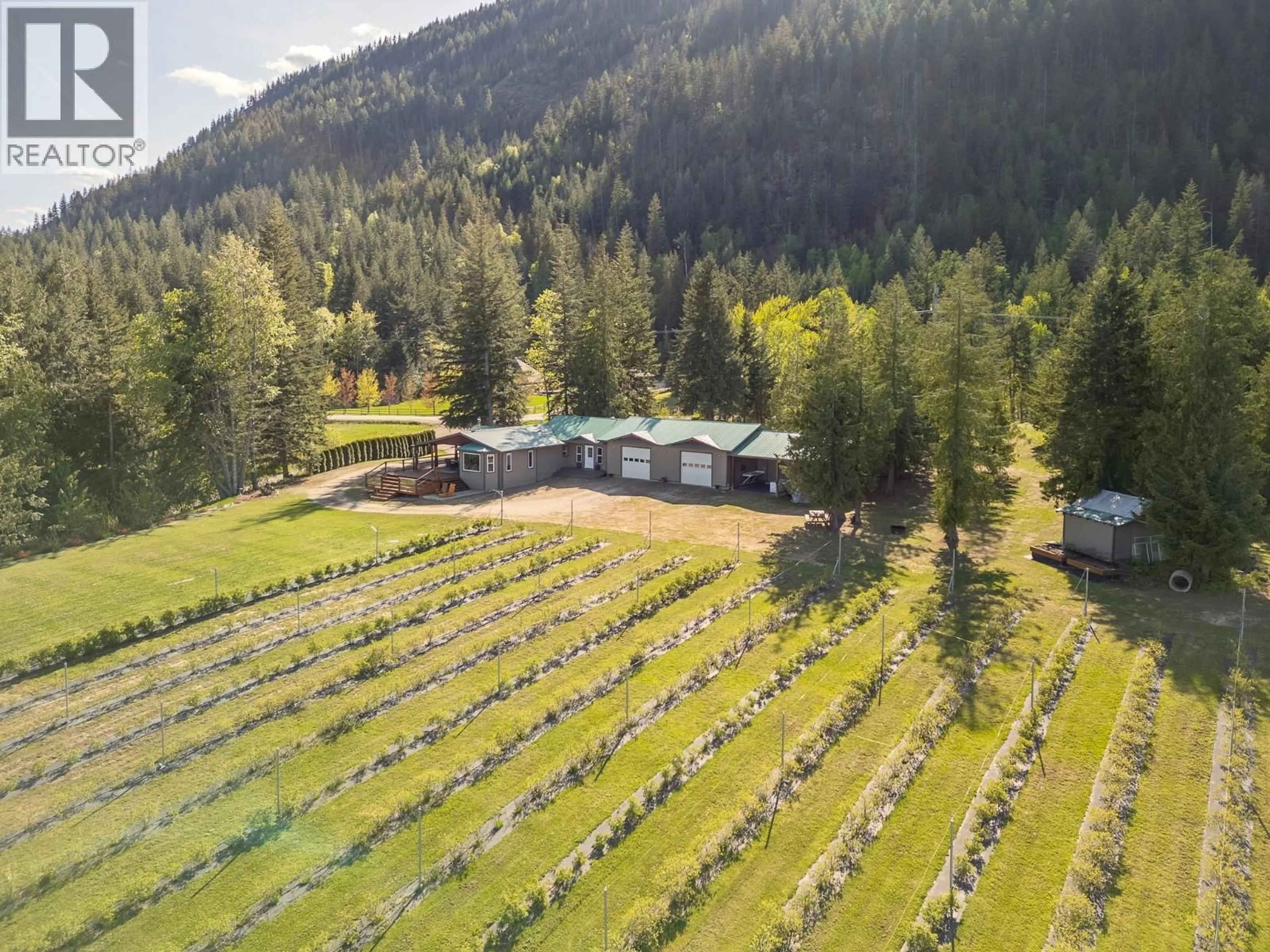 A pic from outside/outdoor area/front of a property/back of a property/a pic from drone, mountain view for 285 KAULT HILL ROAD, Salmon Arm British Columbia V1E3A4