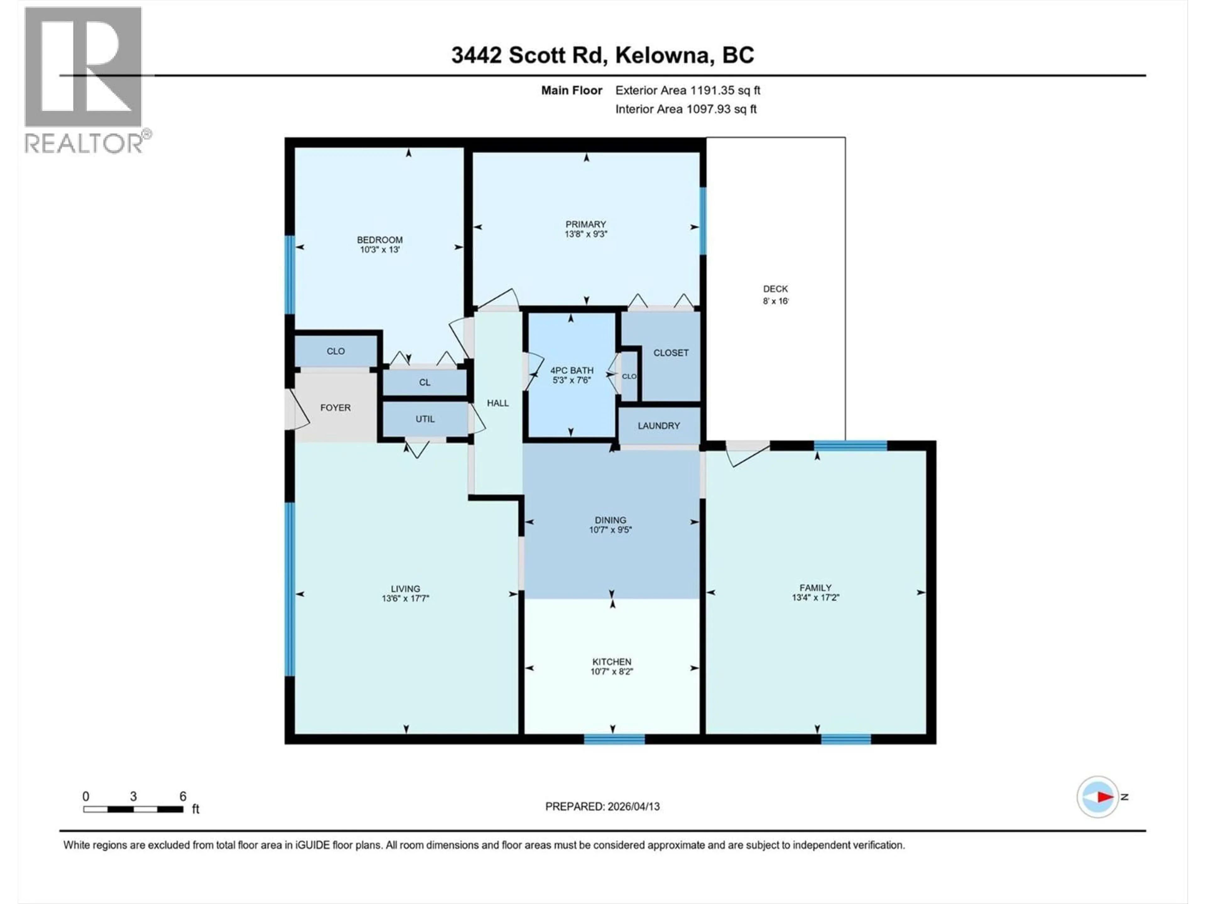 Floor plan for 3442 SCOTT ROAD, Kelowna British Columbia V1W3H3