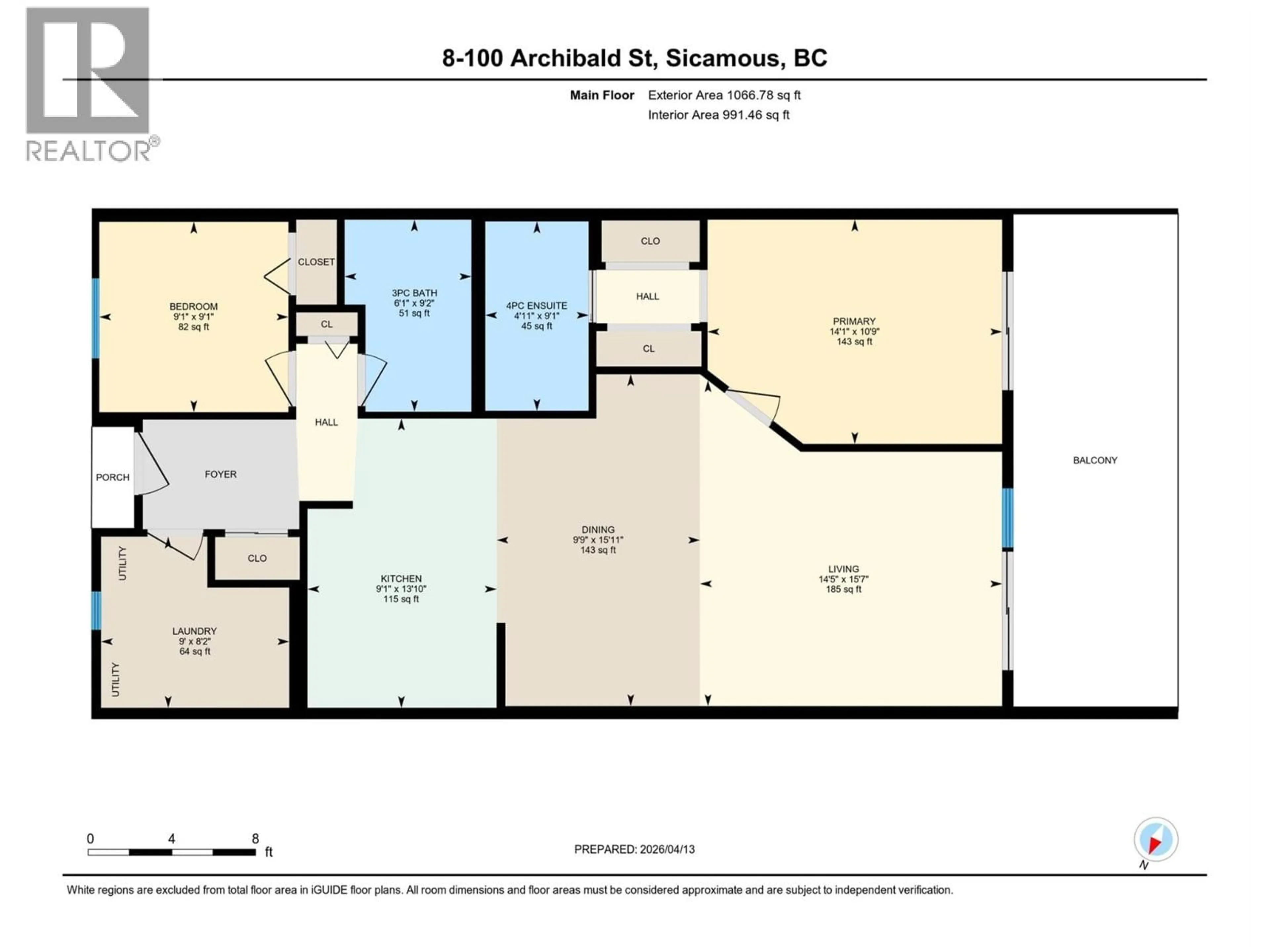 Floor plan for 8 - 100 ARCHIBALD STREET, Sicamous British Columbia V0E2V1
