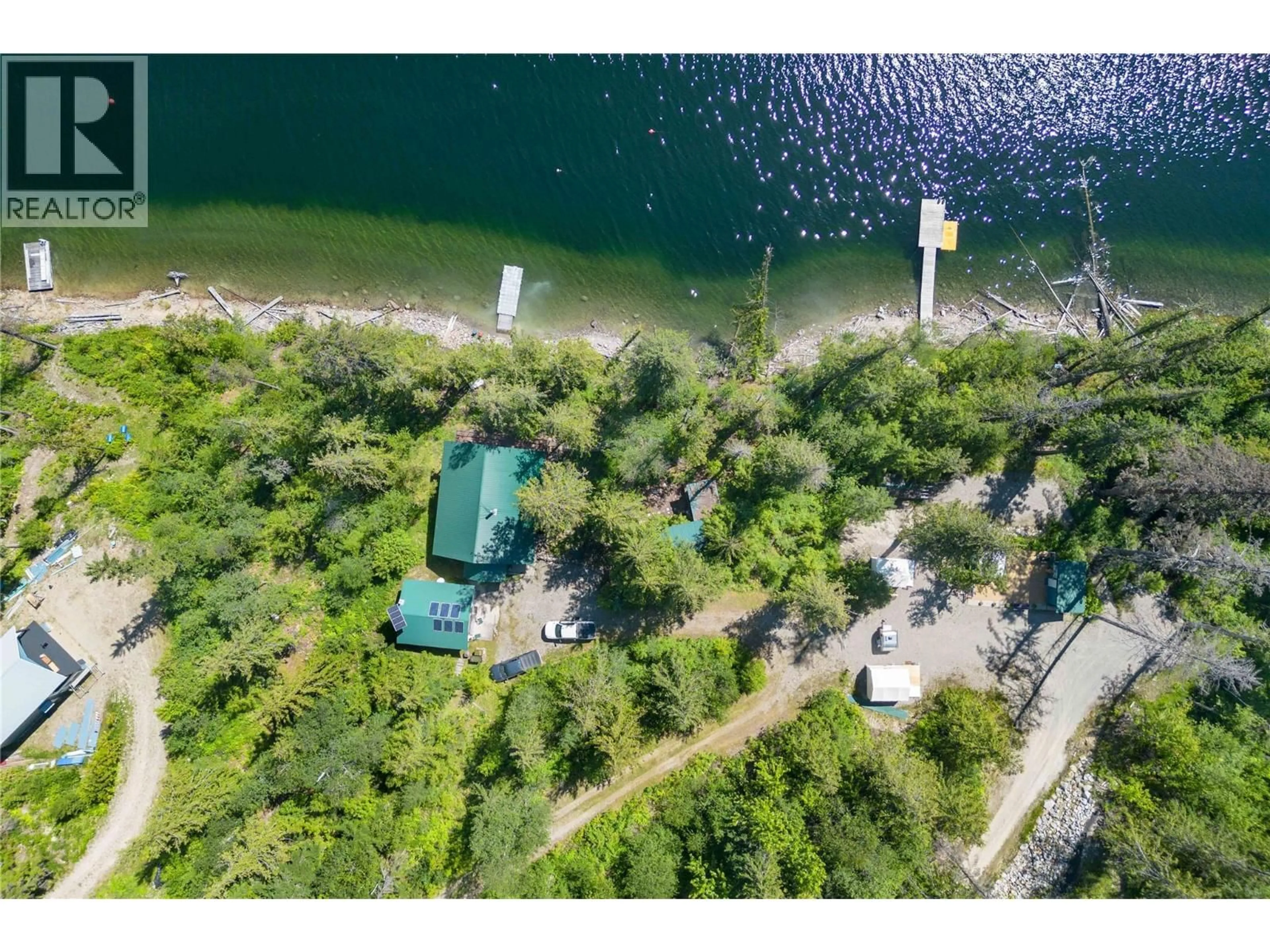 A pic from outside/outdoor area/front of a property/back of a property/a pic from drone, water/lake/river/ocean view for 12 & 13 - 9000 SEYMOUR ARM MAIN FSR OTHER, Seymour Arm British Columbia V0E1M0