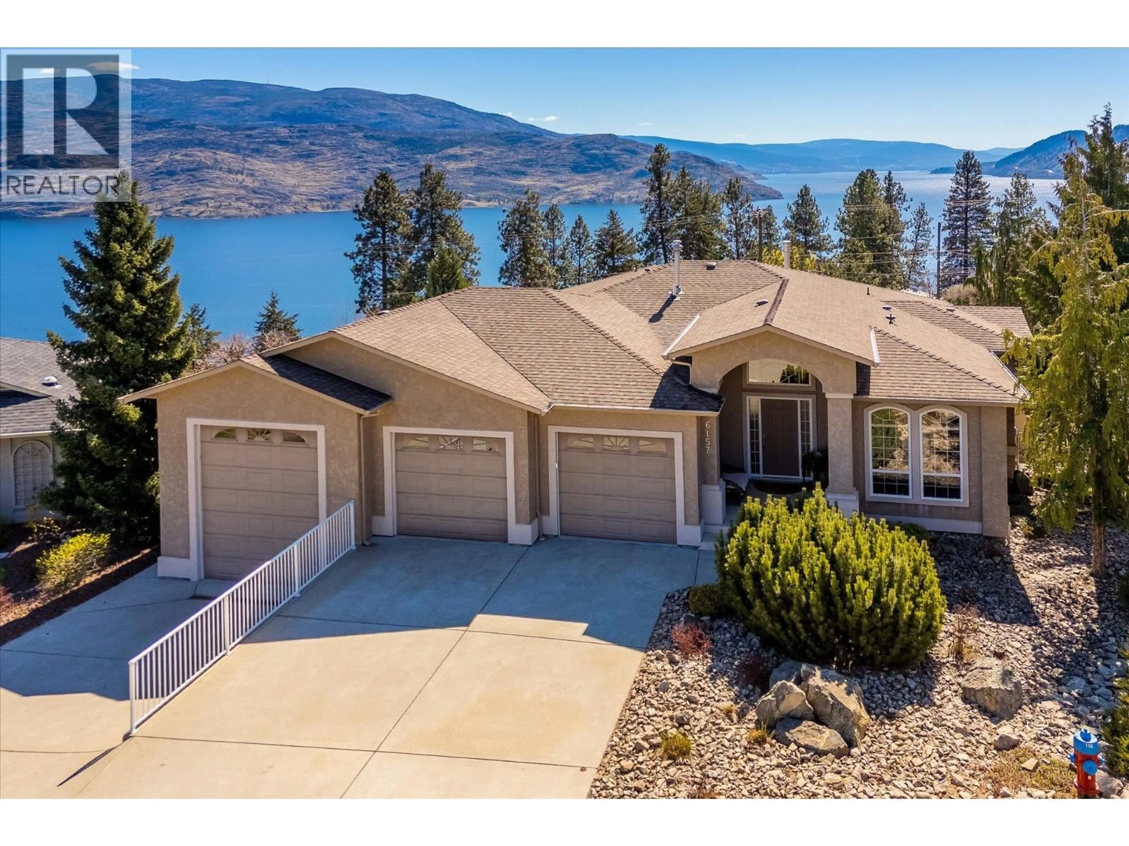 A pic from outside/outdoor area/front of a property/back of a property/a pic from drone, water/lake/river/ocean view for 6157 GILLAM CRESCENT, Peachland British Columbia V0H1X4