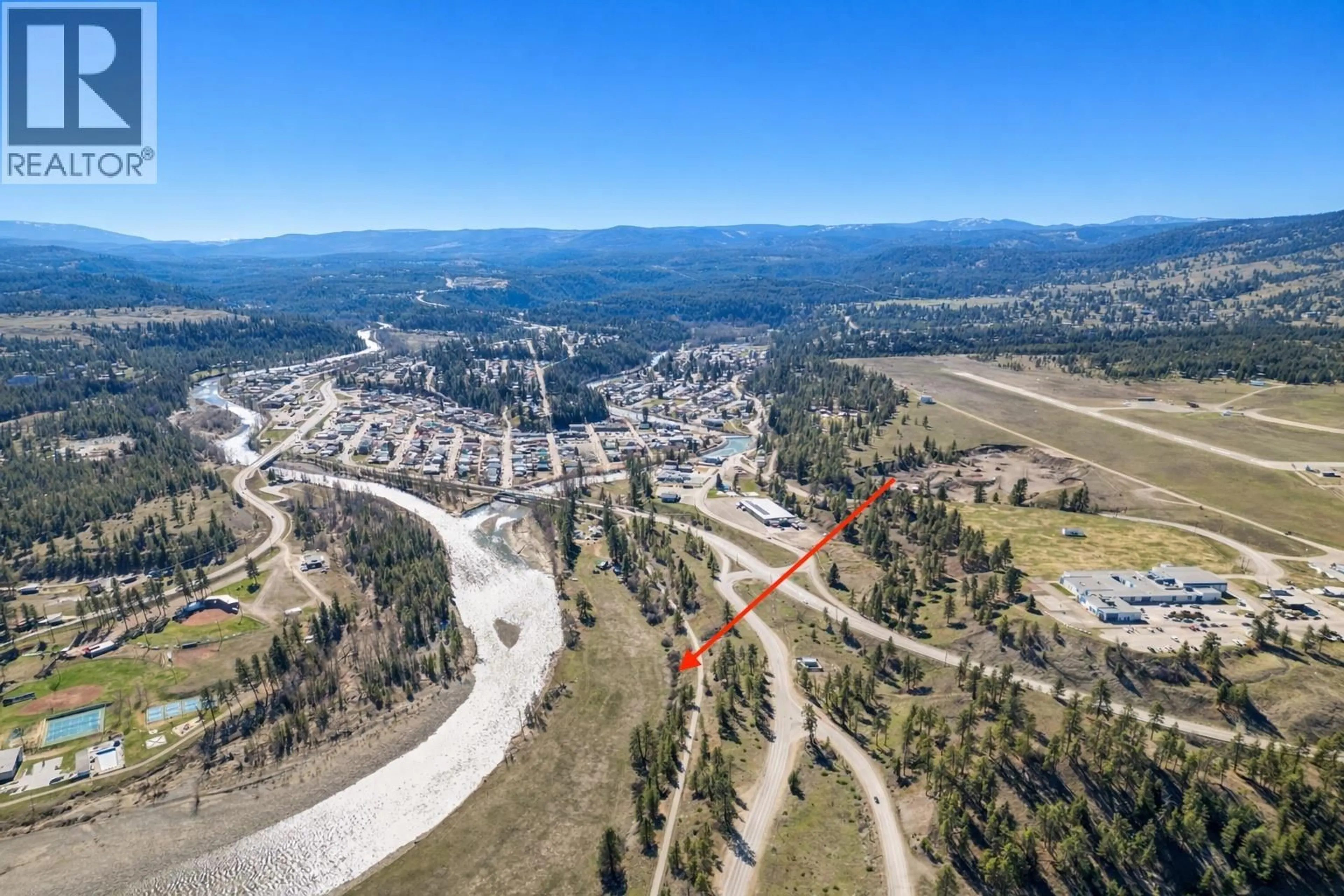 A pic from outside/outdoor area/front of a property/back of a property/a pic from drone, mountain view for 202 A,B,C 5A HIGHWAY, Princeton British Columbia V0X1W0
