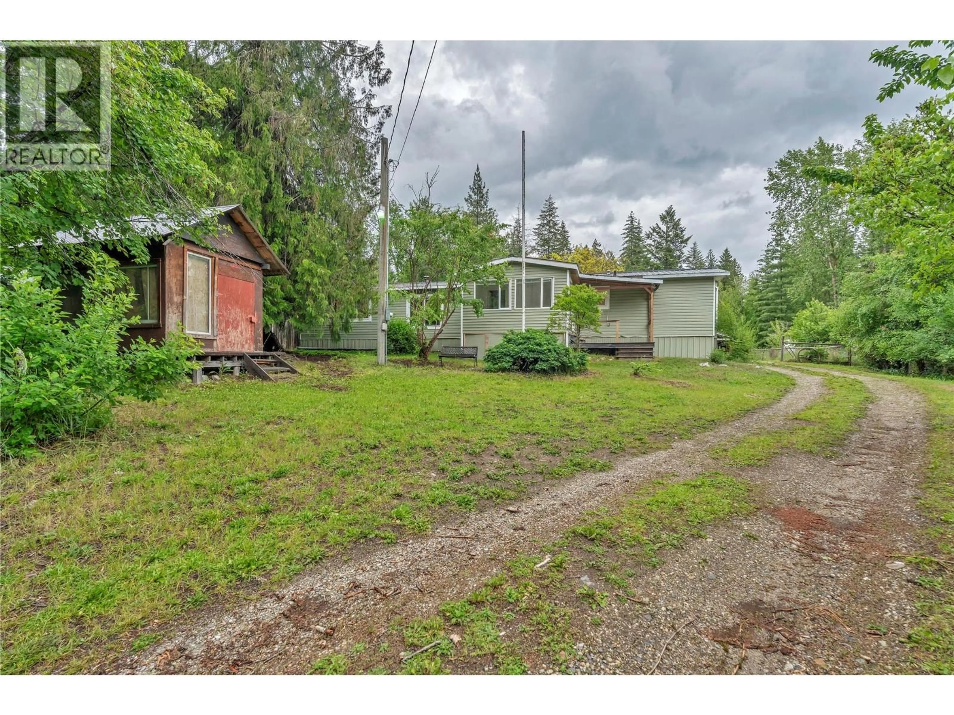 A pic from outside/outdoor area/front of a property/back of a property/a pic from drone, street for 69 ROSOMAN ROAD, Enderby British Columbia V0E1V4